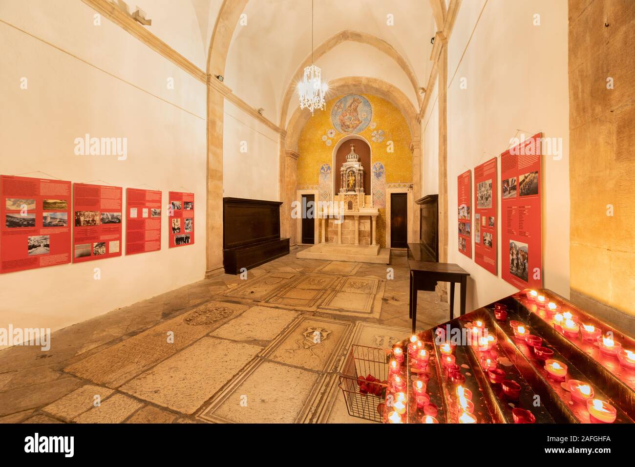 Interno della chiesa di Nostra Signora in citta Korcula, Isola di Korcula, Dalmazia, Croazia Foto Stock