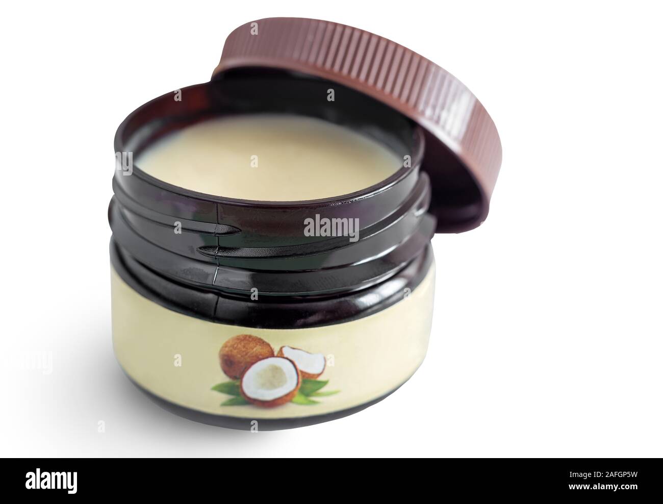 Prodotto cosmetico: naturale di olio di noce di cocco con cera d'api Foto Stock