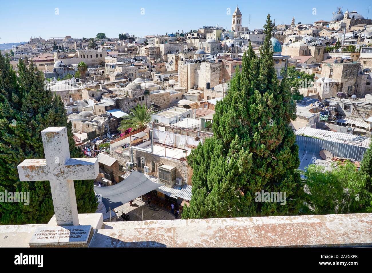 Gerusalemme in Israele. Vista della città vecchia Foto Stock