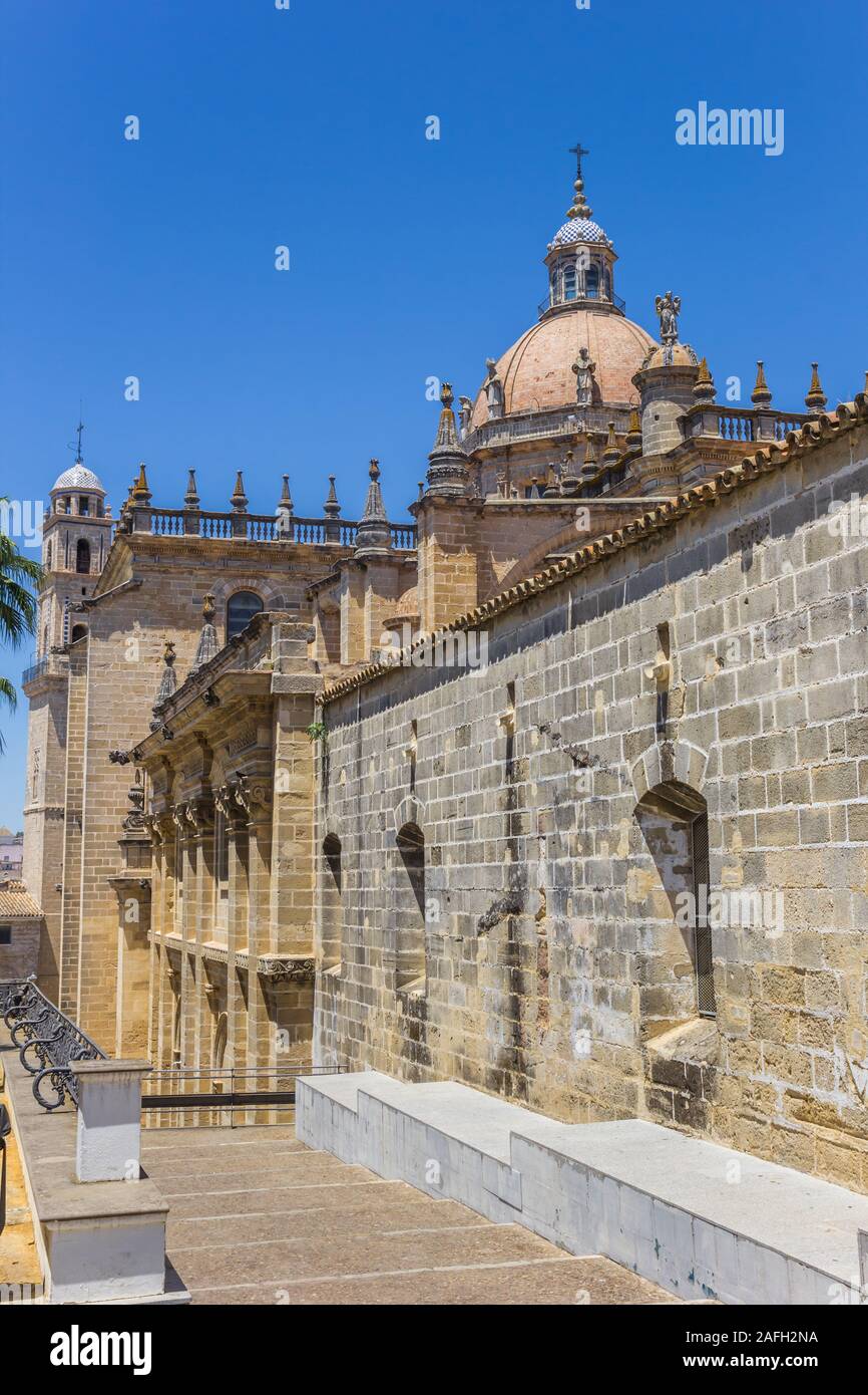 La storica cattedrale di Jerez de la Frontera, Spagna Foto Stock