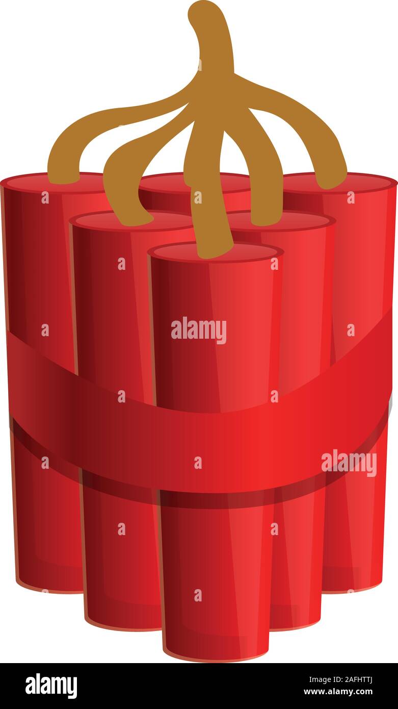 Red Dynamite Icona. Cartoon di rosso dynamite icona vettoriali per il web design isolato su sfondo bianco Illustrazione Vettoriale