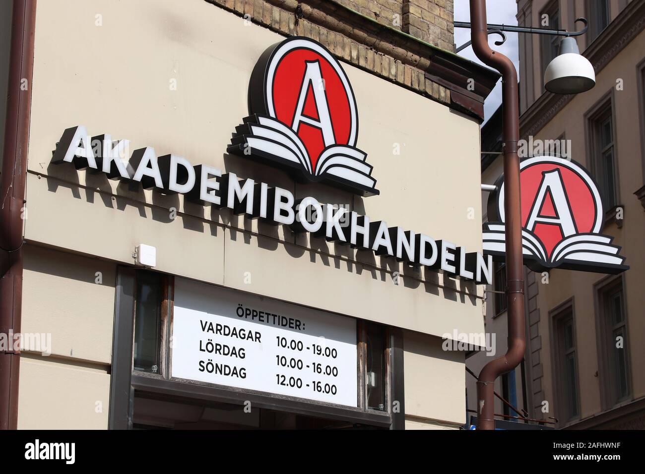 Göteborg, Svezia - 26 agosto 2018: Akademibokhandeln book store a Gothenburg, Svezia. Mensile di spesa dei consumatori in Svezia ammonta a SEK 520 billi Foto Stock