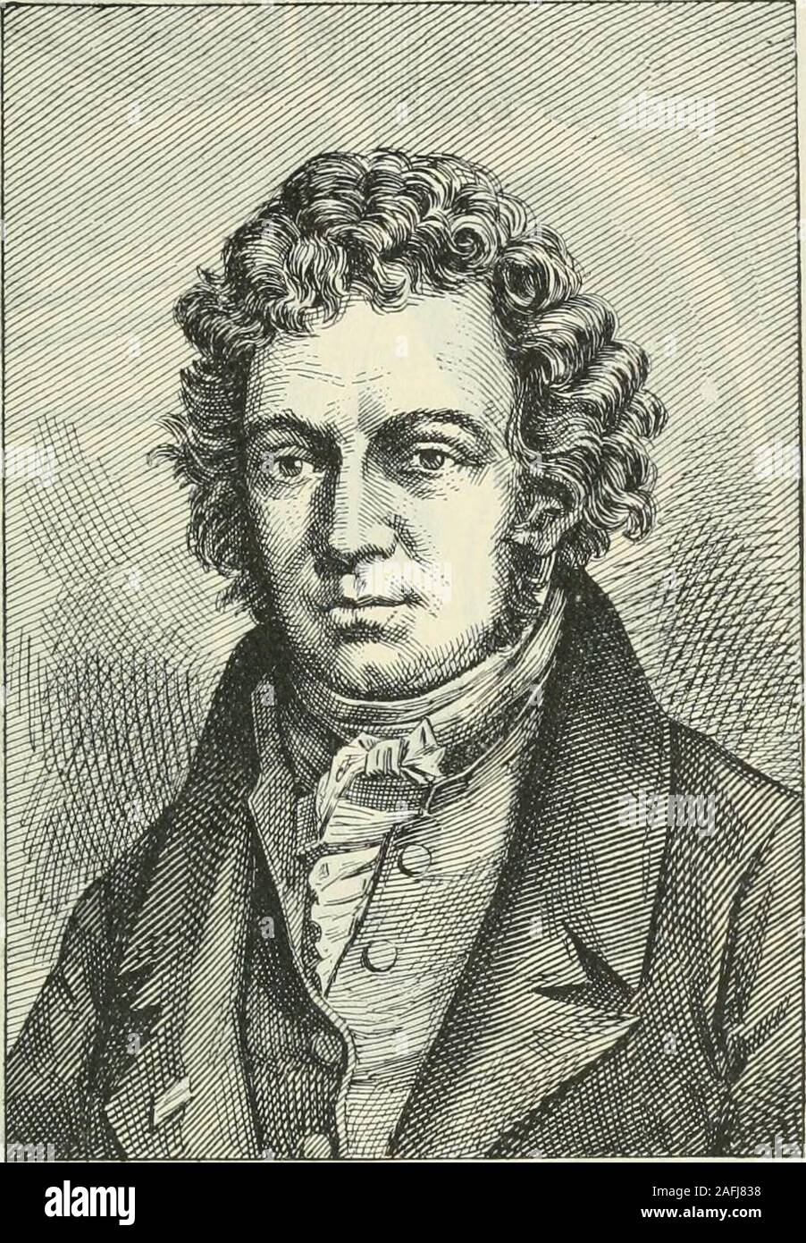 . Fisica pratico. Fig. 261. Il campo magnetico attorno ad un coilcarrying circolare una corrente. André Marie Ampere (1775-1836) francese fisico e matematico; figlio di uno dei victimsof ghigliottina nel 1793; professore alla Scuola Politecnica inParis e in seguito presso il Collegio di Francia; hegan suo experimentson elettromagnetismo nel 1820, molto presto dopo la scoperta di Oersted;pubblicato il suo grande memoir in effetti magnetici di currentsin 1823; prima affermato la regola per la relazione tra il sensodi una corrente in un filo e la direzione del campo magnetico fieldabout. L'ampère, la pratica Foto Stock