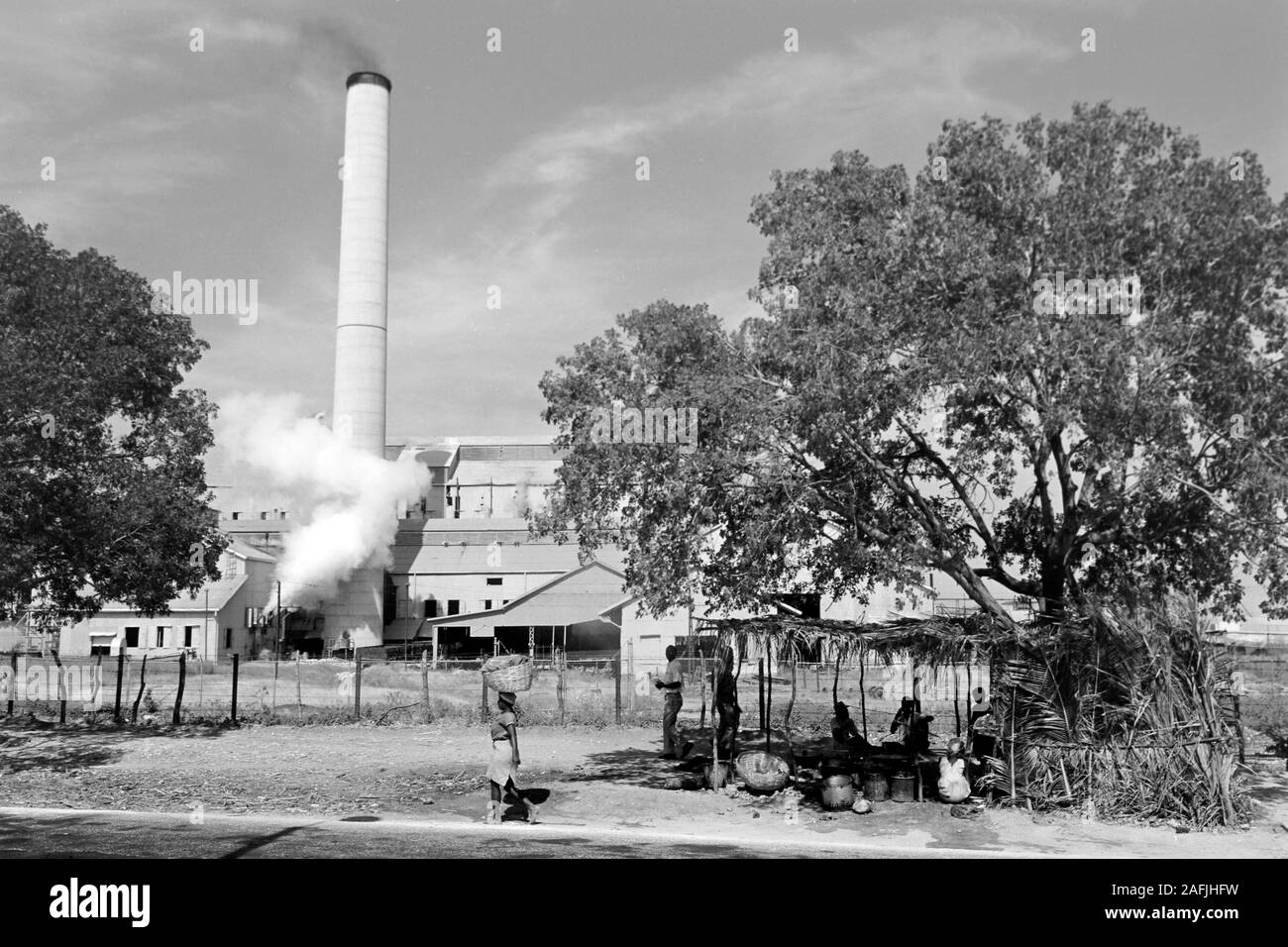 Zuckerfabrik a Port-au-Prince, 1967. Impianto di zucchero a Port-au-Prince, 1967. Foto Stock