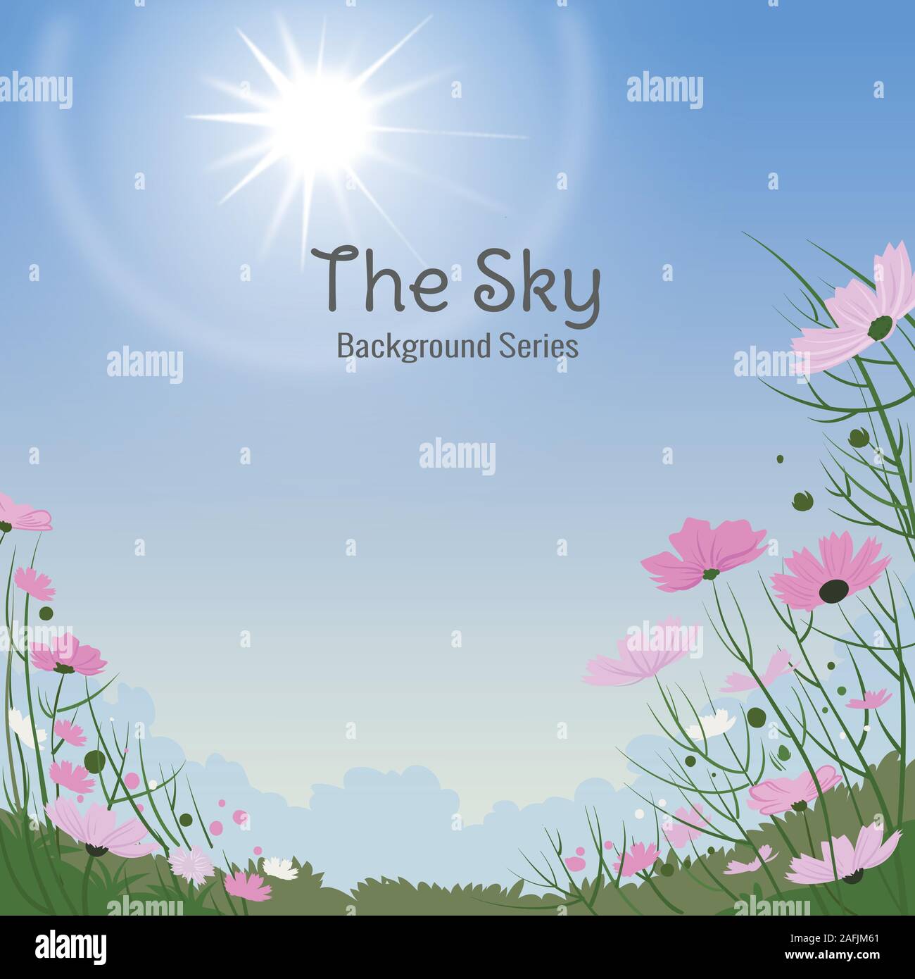 Abstract sfondo cielo illustrazioni ad allietare i vostri progetti pubblicitari con caldi e atmosfera di pace, vento brezza e piuttosto volatili Illustrazione Vettoriale