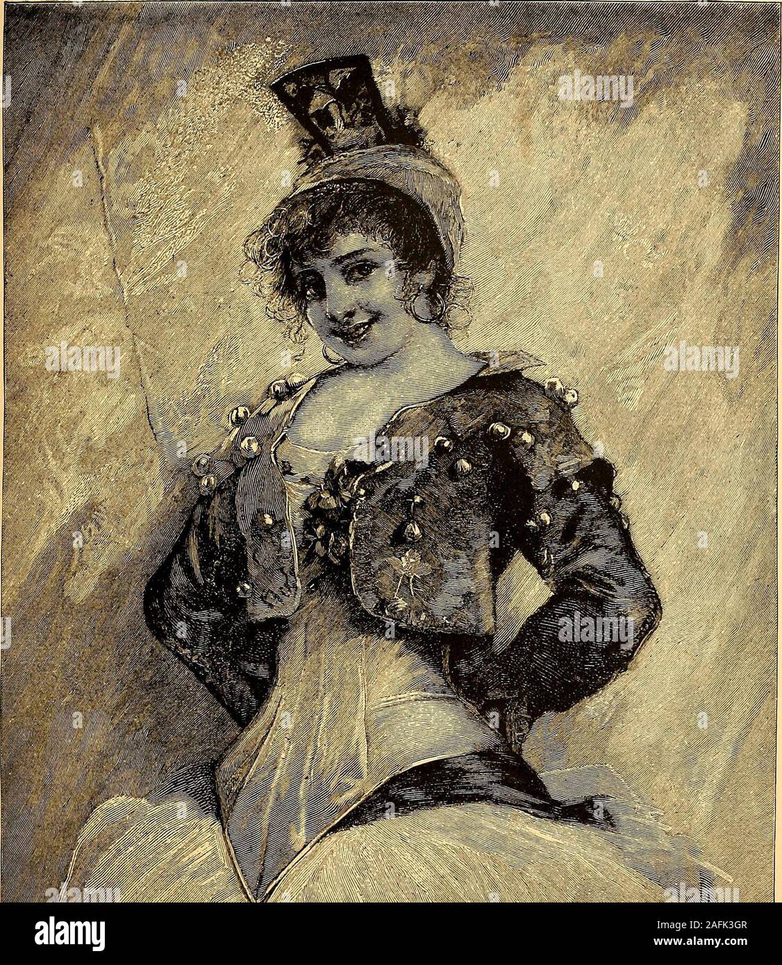 . Schizzi di carattere di romanticismo, fiction e il dramma. II.,introdotto da Sir W. Scott nel cuore ofMidlothian. Jeanie Deans ha un inter-view con il suo nei giardini a Richmond, Carmen /j Koppay, artista rHE narratore della storia è sulle rive del Guadalquiver, inil ora della sera, quando le donne bagnarsi ci.Una donna scese le scale che hanno portato al fiume e seatedherself vicino a me. Lei era semplicemente, forse male tutti vestiti di nero,come la maggior parte delle grisettes in serata. Come ella approachedme, mv bagnante ha permesso la mantilla che copriva la testa a scivolare verso il basso sul Foto Stock