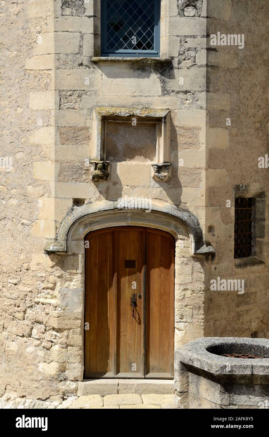 Porta Medioevale Priorato di Salagon (c12th) Mane Alpes-de-Haute-Provence Provence Francia Foto Stock
