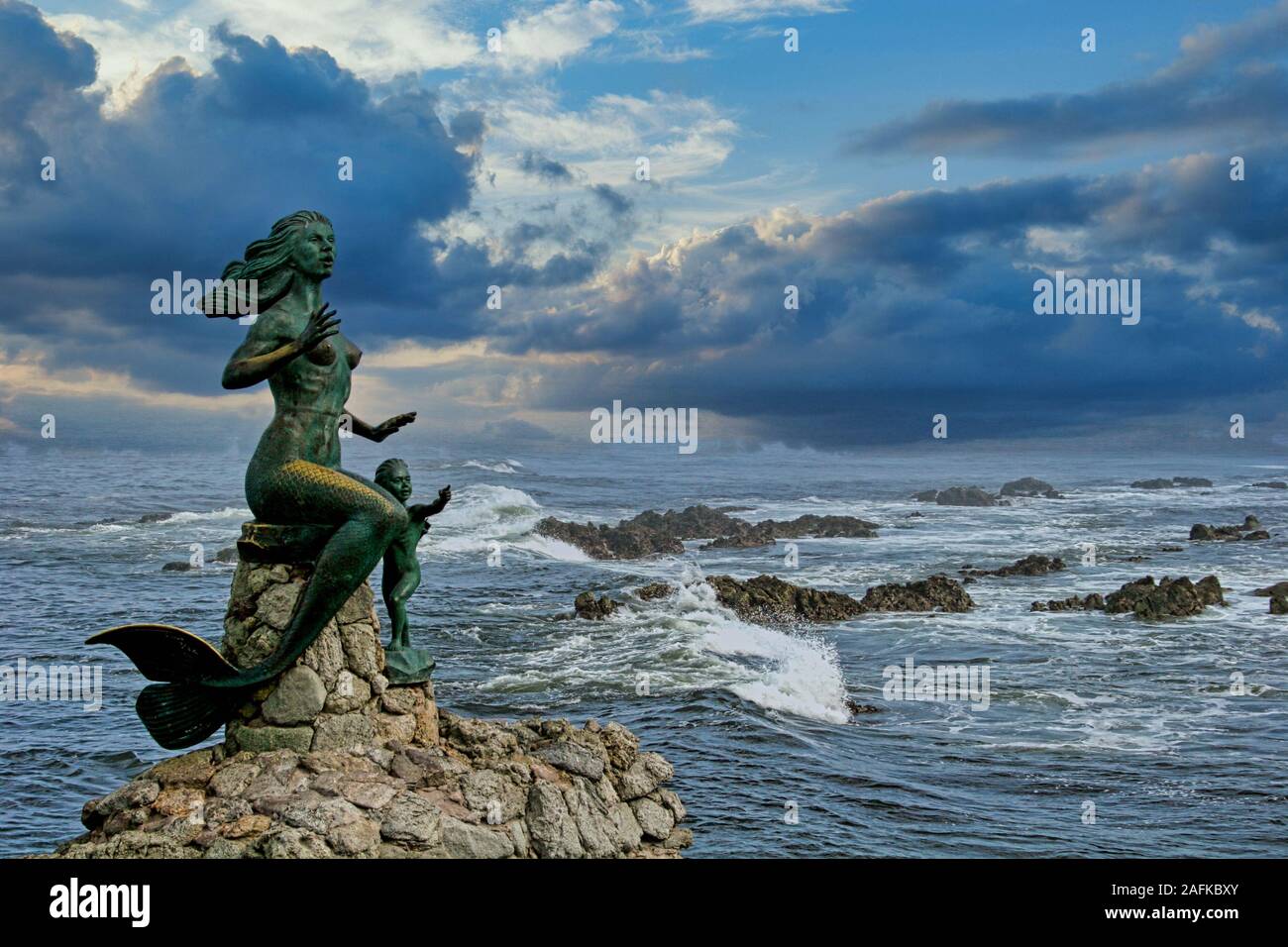 Mermaid in Mazatlan Foto Stock