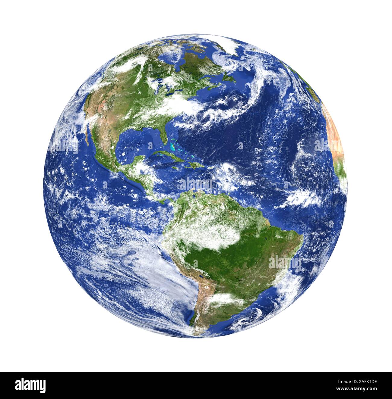 Planet Earth America Visualizzare isolato Foto Stock