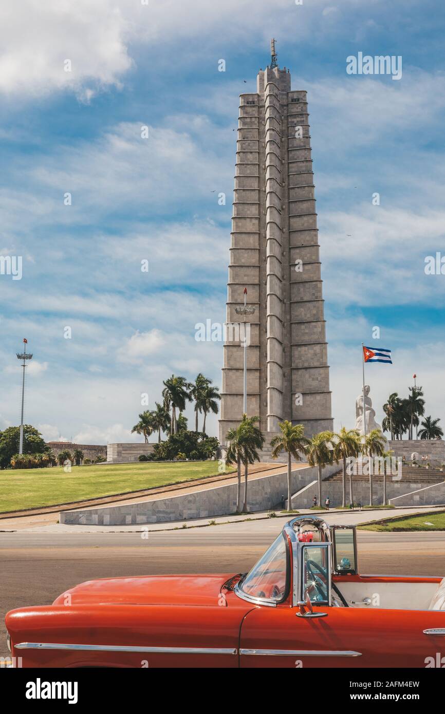 L'Avana, Cuba - Ottobre 18, 2019: Jose Marti Memorial presso la Rivoluzione Plaza a l'Avana Foto Stock