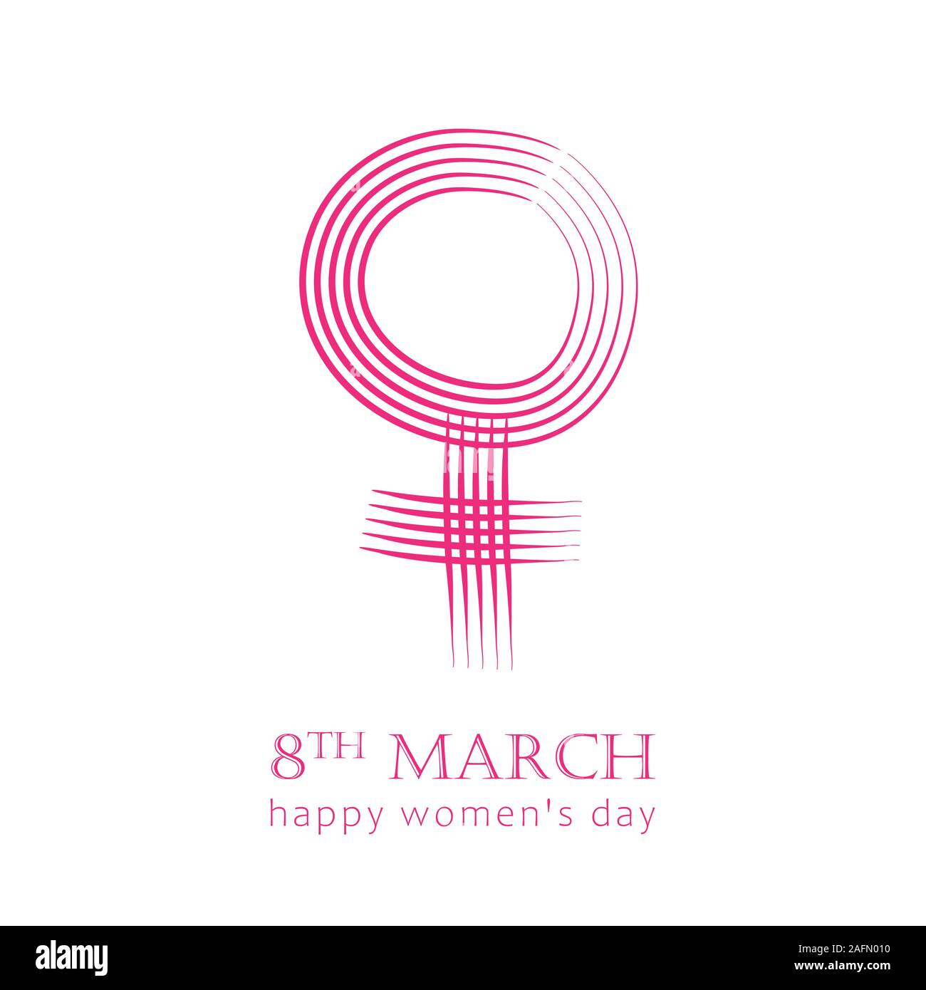 8 marzo internazionale womens giorno simbolo femminile illustrazione vettoriale EPS10 Illustrazione Vettoriale