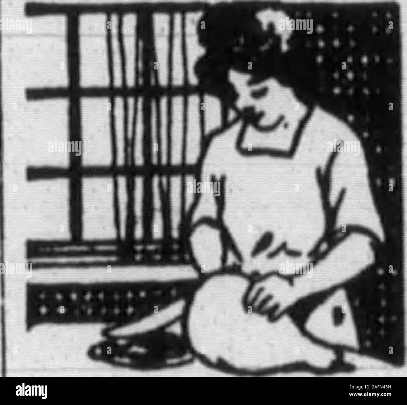 . Contea di Boone registratore. (©, 1921. Giornale Wwtern Unione.) Se si sono determinati per giustificare anrobject si divertono, naturalmente youwill farlo.-Dtckena.. Cosa 6HALL che mangiamo? Con un cupful di avanzi di cookedham uno muy hanno un più appetitosi jdish di prosciutto Tlmbales.-prendere due tabella-cucchiaiate di ma-ter, uno-quarto ofa cupful di stalebreadcrumbs, due terzi di una coppa-ful di latte, un cupful di prosciutto cotto,uno-mezzo cucchiaio da tavola di trito di pars-ley, due uova e il sale e il pepe. Meltthe burro, aggiungere le briciole di pane andmilk e cuocere per cinque minuti, stirringconstantly. Aggiungere il prosciutto, prezzemolo, andeggs slightl Foto Stock