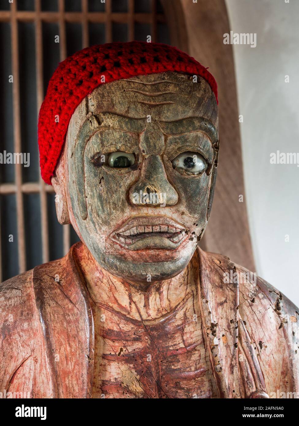 Binzuru sonja, dio giapponese di guarigione, tempio Kanjizaiji 40, Shikoku 88 tempio pellegrinaggio, Ehime Giappone Foto Stock