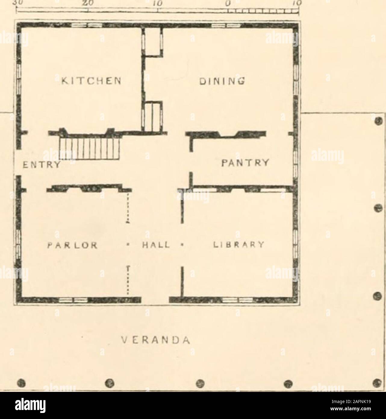 . Il giardiniere e ufficiale di arte rurale e rurali di gusto. TXO-.iC:. DESIGN PER UNA SEMPLICE Casa di campagna mal zo. JTC 43. Piano o piano principale. -M-#^^-^€^^&GT;^ Foto Stock