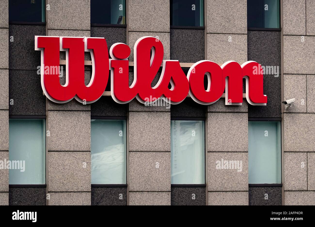 Firma Wilson di azienda di articoli sportivi a Chicago Illinois Foto Stock