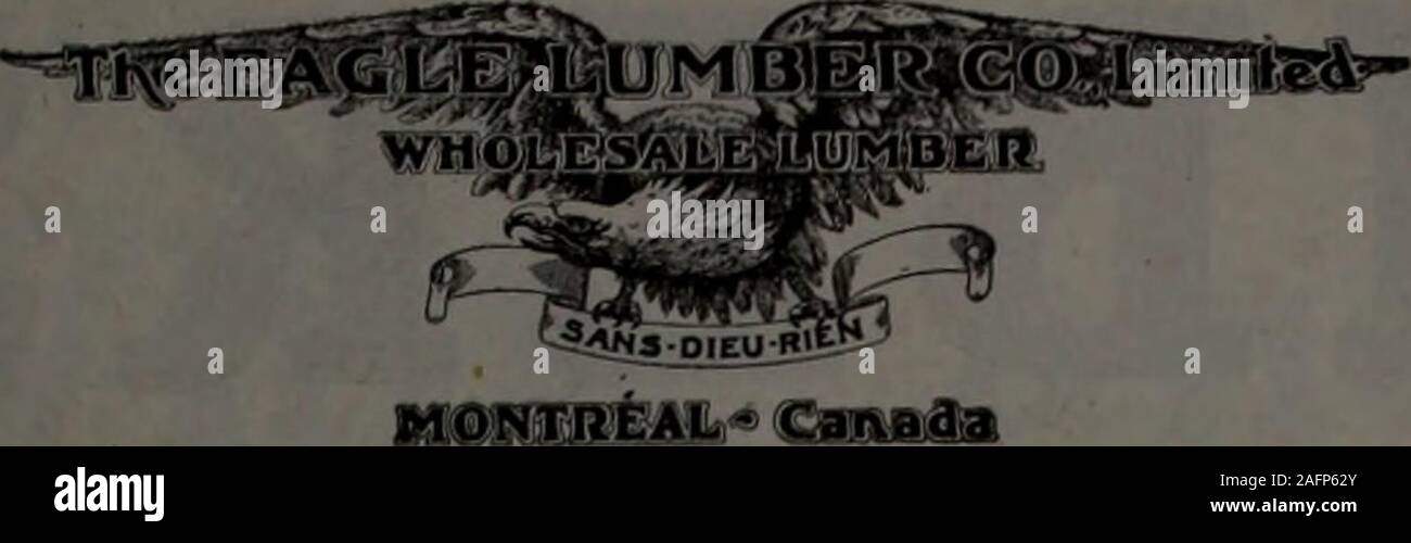 . Canadian Forest industries Gennaio-Giugno 1914. J. Burstall & Company di legname e i caricatori di tutti Kindsof Legname Legname e filiale: Montreal-bordo di commercio Bldg. Mercanti di legname capo ufficio, Quebec, Que. J. Burstall & Company, Ltd. 57 Gracechurch S. E. C, Londra, Inghilterra inverno segati, pronto per la spedizione 400.000 ft. 1 x 4/fino-6/16 n. 2 Com. e meglio Maple150,000 ft. 2 x 6/up-6/16 No. 1100,000 ft. 1 a. Mill Cull Ash Questo stock è inverno segato e in buone condizioni della spedizione. Saremo lieti di ricevere le vostre richieste il nostro nuovo mulino sarà operativo dal primo del yearwhen saremo si prega di Foto Stock