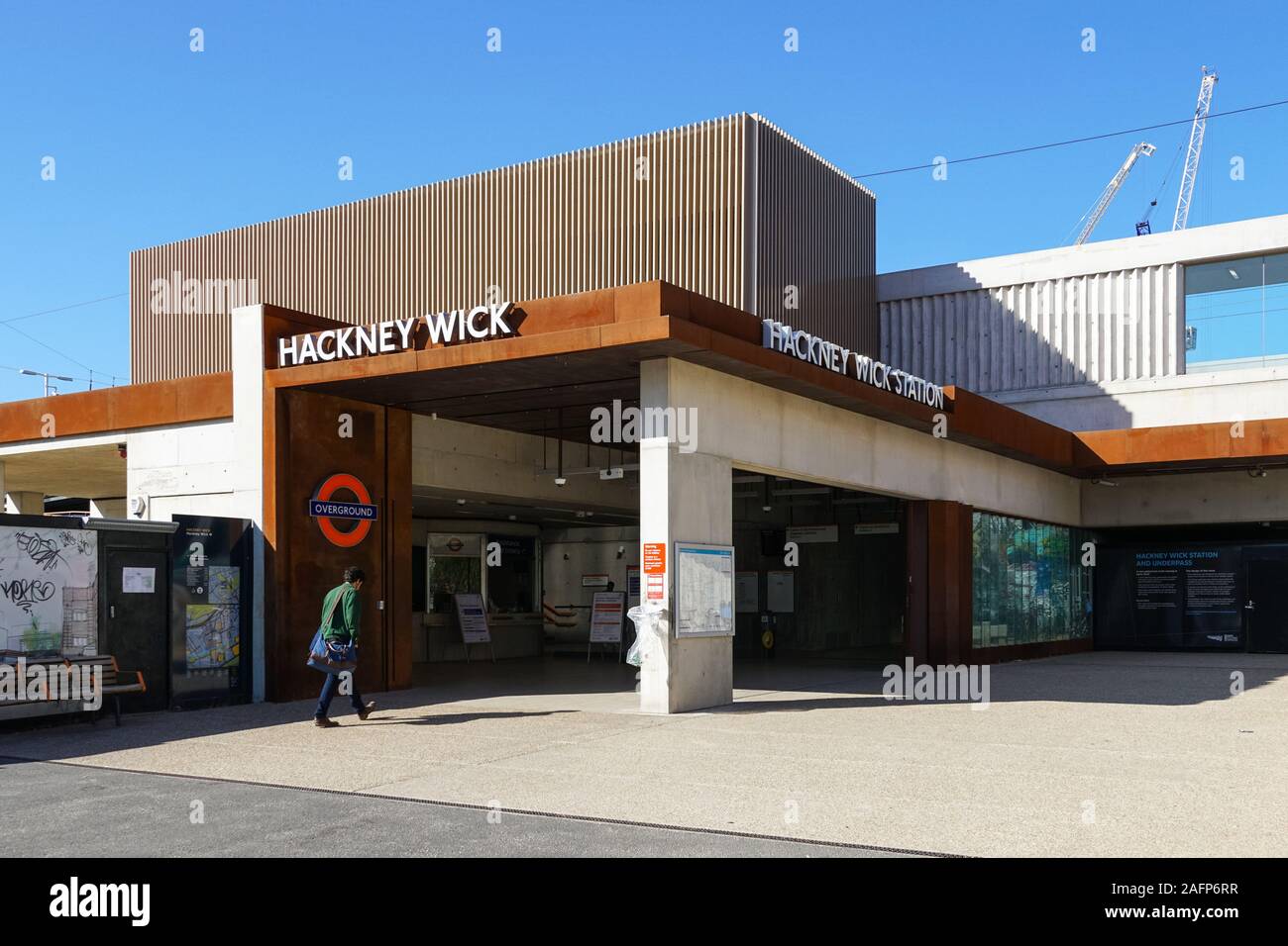 Hackney Wick London Overground station, Londra Inghilterra Regno Unito Foto Stock