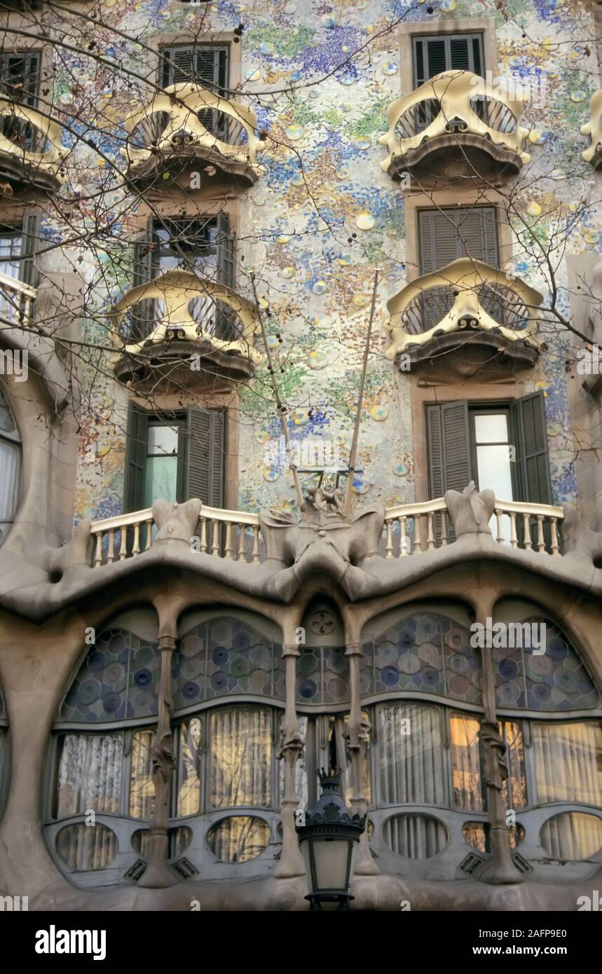 Casa Batllo, Barcellona, Spagna Foto Stock