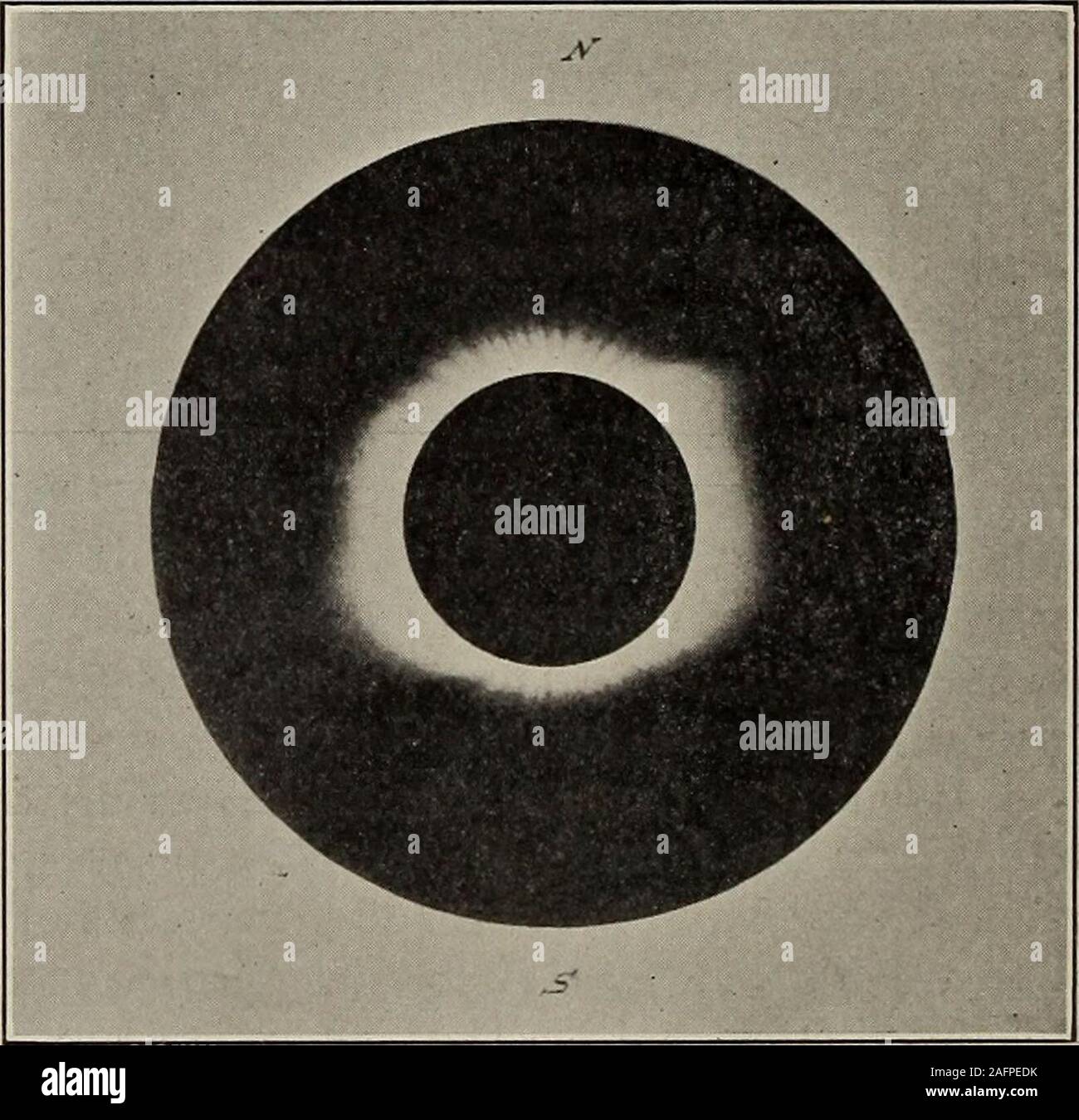 . La scienza popolare mensile. TH. Il sun-spotvortex non è a differenza di un tornado terrestre, su vasta scala, ma se i 3 Re ha recentemente scoperto che la corrente diminuisce molto rapidamente come lapressione aumenta, ma è comunque apprezzabile ad una pressione di 20 atmosfere. n8 il Popular Science vortice mensile di ioni in un tornado produce un campo magnetico, è troppo debole per bereadily rilevato. Così, mentre abbiamo dimostrato l'esistenza ofsolar magnetismo, è limitata ad alcune zone. Dobbiamo guardare furtherif vorremmo gettare nuova luce sulla teoria del magnetico propertiesof corpi rotanti. Thi Foto Stock