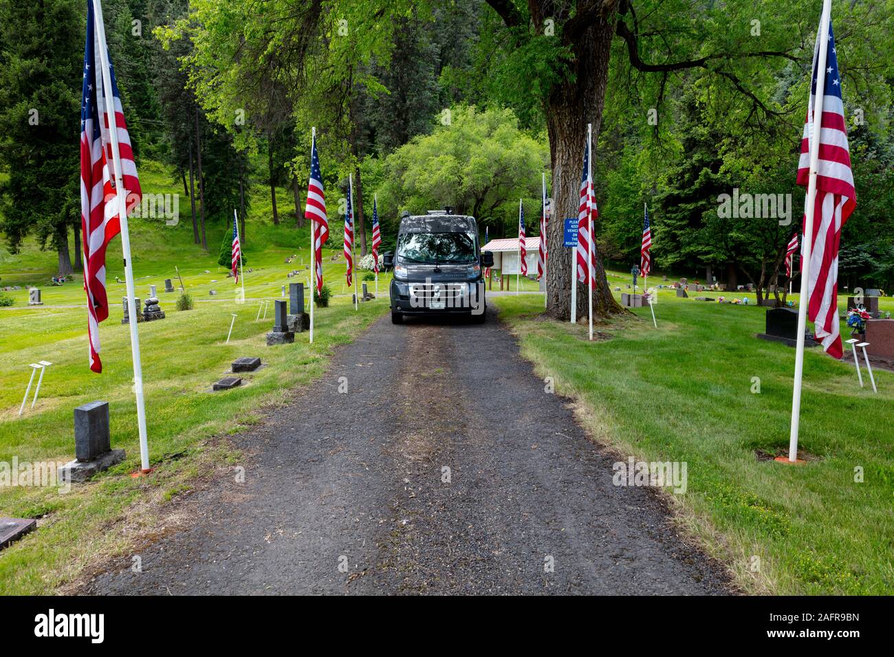 Maggio 25, 2019, nello stato di Washington USA - Memorial Day cimitero altezze Riverview cimitero nel Kennewick, WA Foto Stock