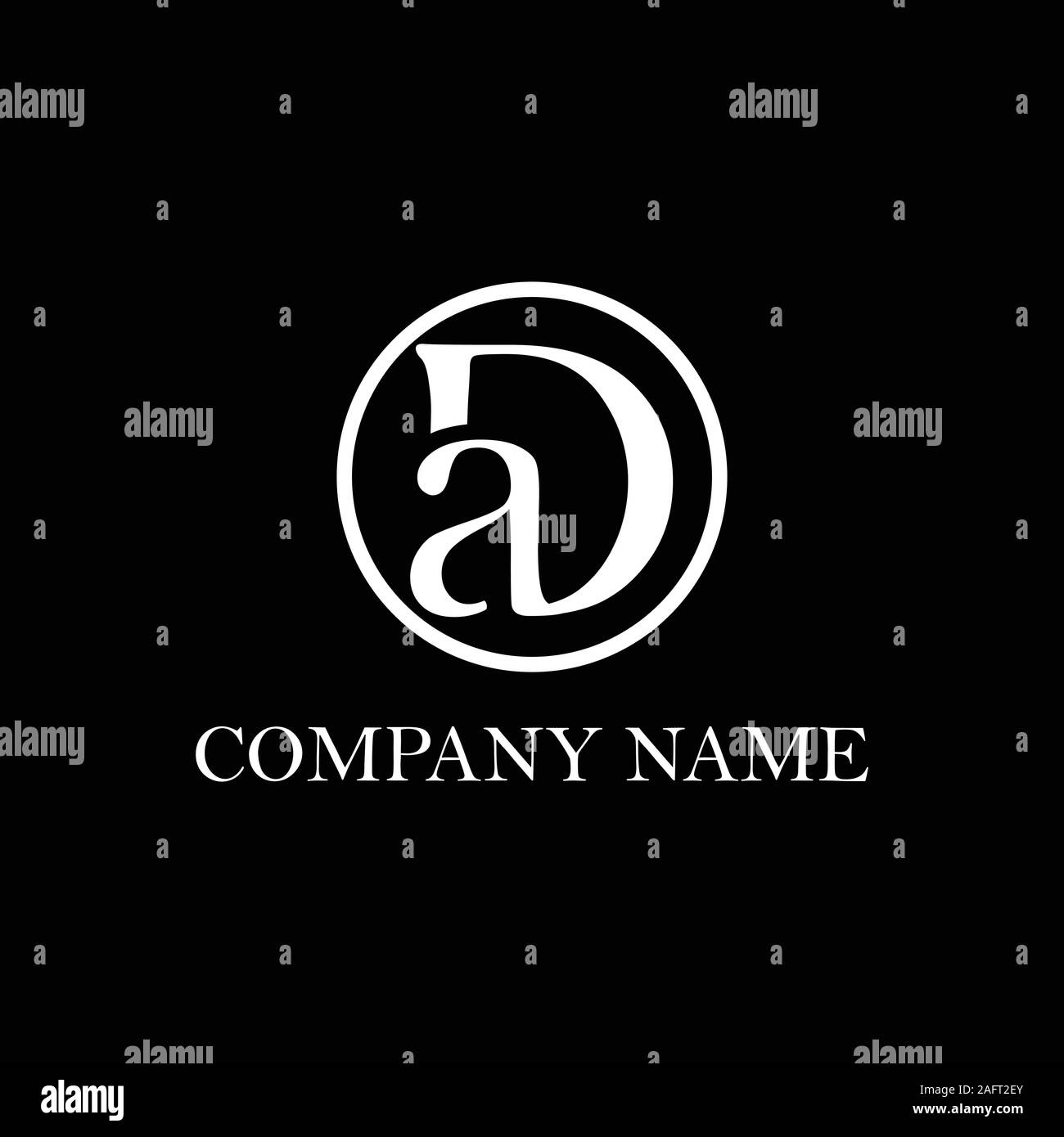 Iniziale D disegni logo, D Logo lettera Illustrazione Vettoriale
