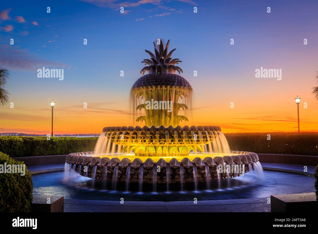 Il Waterfront Park è un otto-acro (5 ettari) parco lungo circa un miglio e mezzo della Cooper River a Charleston, Carolina del Sud. Il parco ha ricevuto th Foto Stock