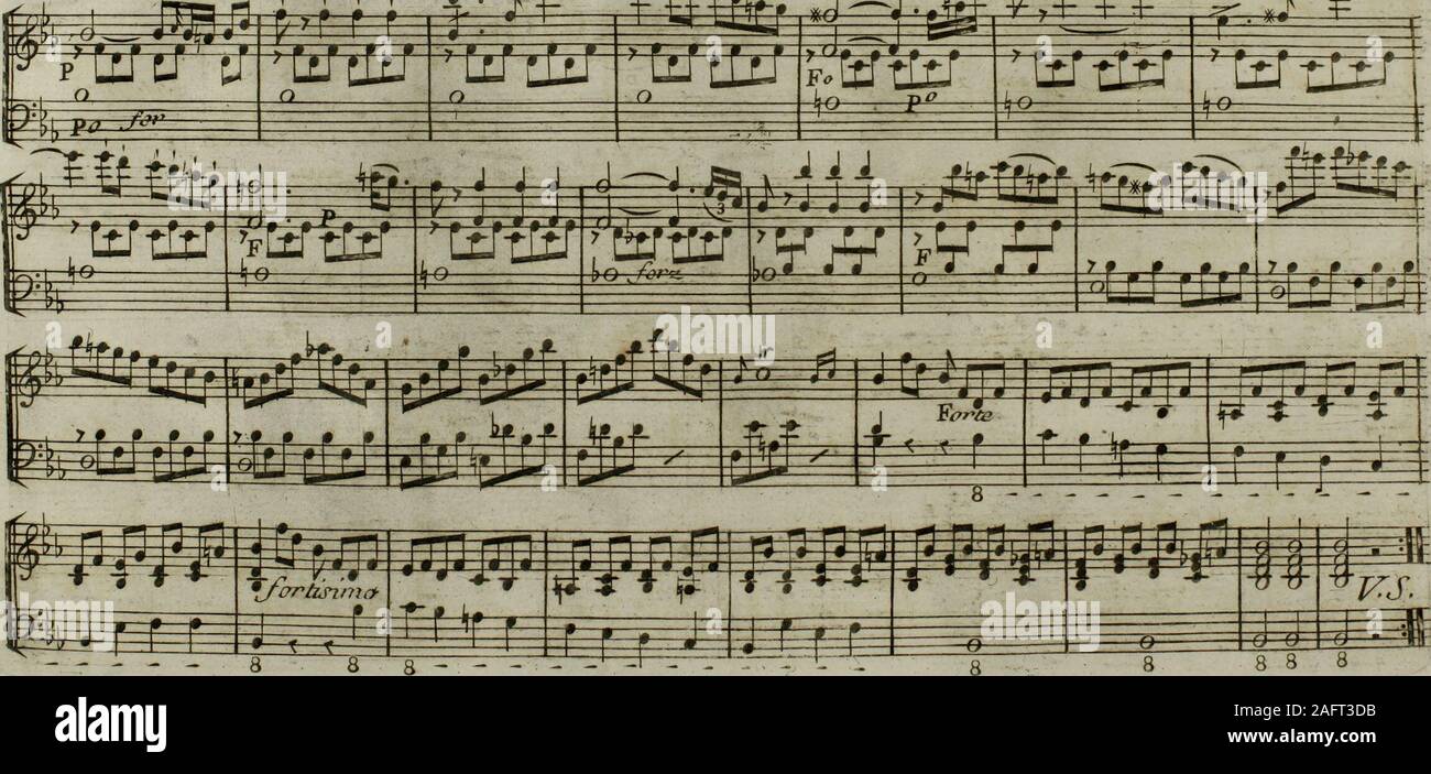 . Andante du celébré Haydn : arrangé pour la harpe avec accompagnement de Violon ad libitum. " ! T t -# * f 4. • J ft f&^.ttW-glf.M^ ,fU-^. tar mouvemefitplus vzf et-ammina Foto Stock