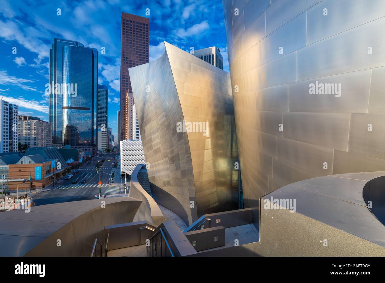 Il Walt Disney Concert Hall di Los Angeles, California. Foto Stock