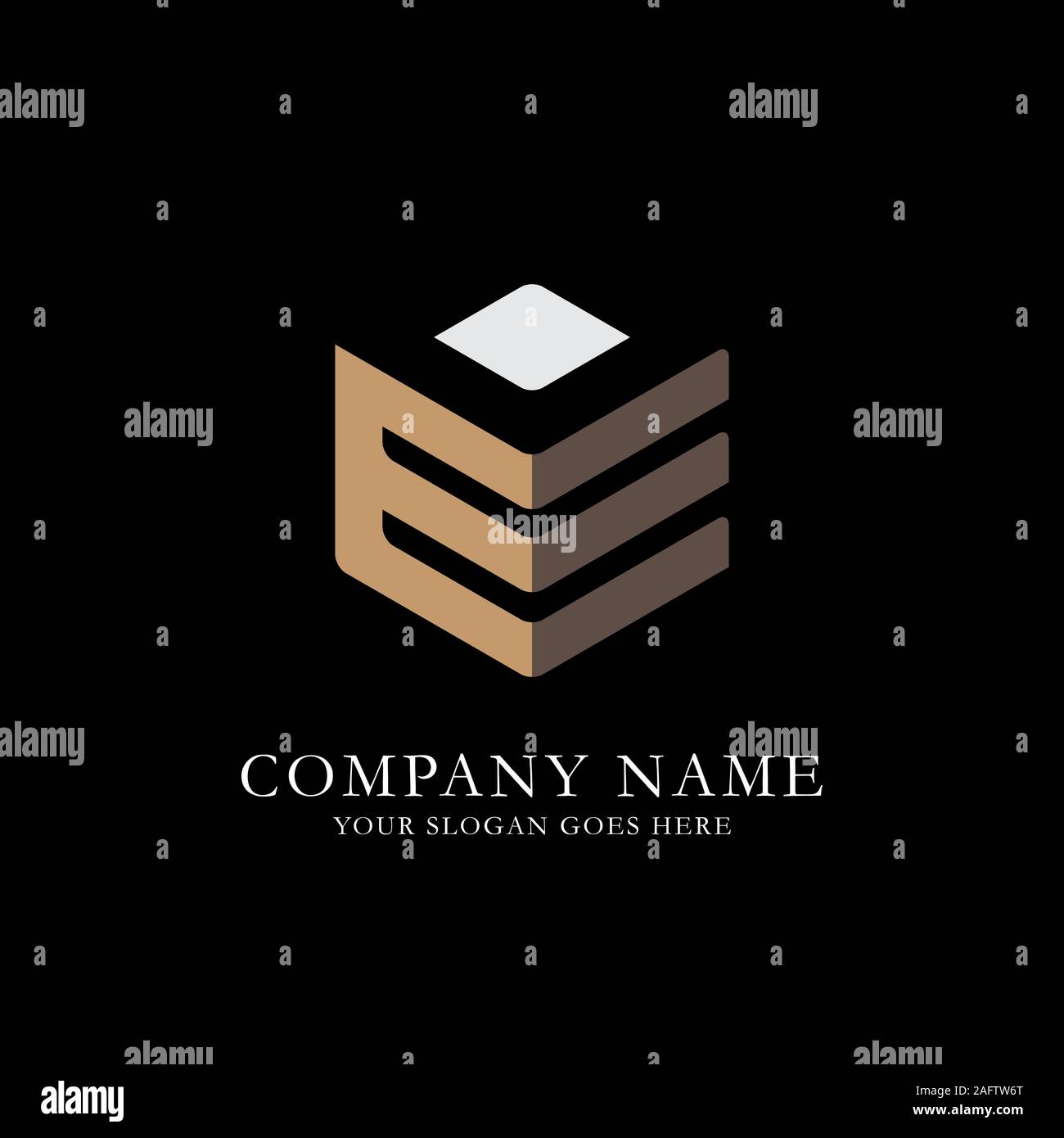 ED lettera iniziale Logo ispirazione, E e D combinazione vettore logo con idea esagonale Illustrazione Vettoriale