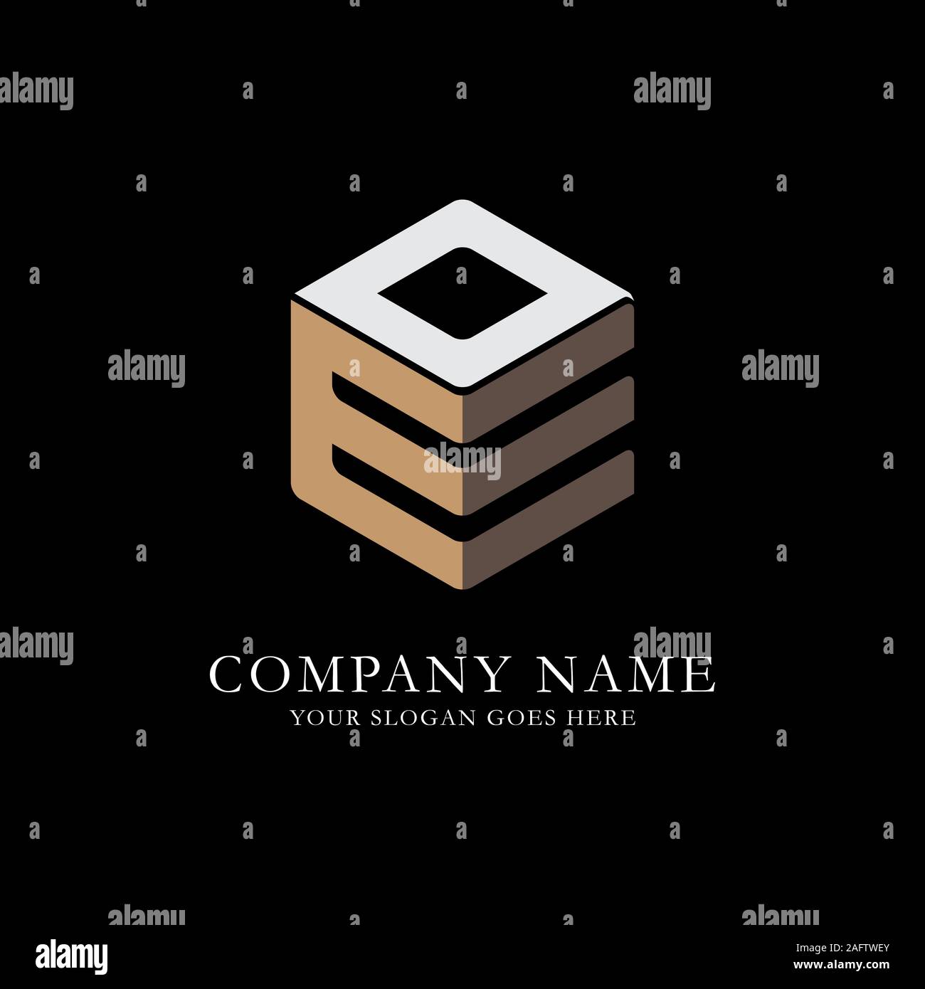 ED lettera iniziale Logo ispirazione, E e D combinazione vettore logo con idea esagonale Illustrazione Vettoriale