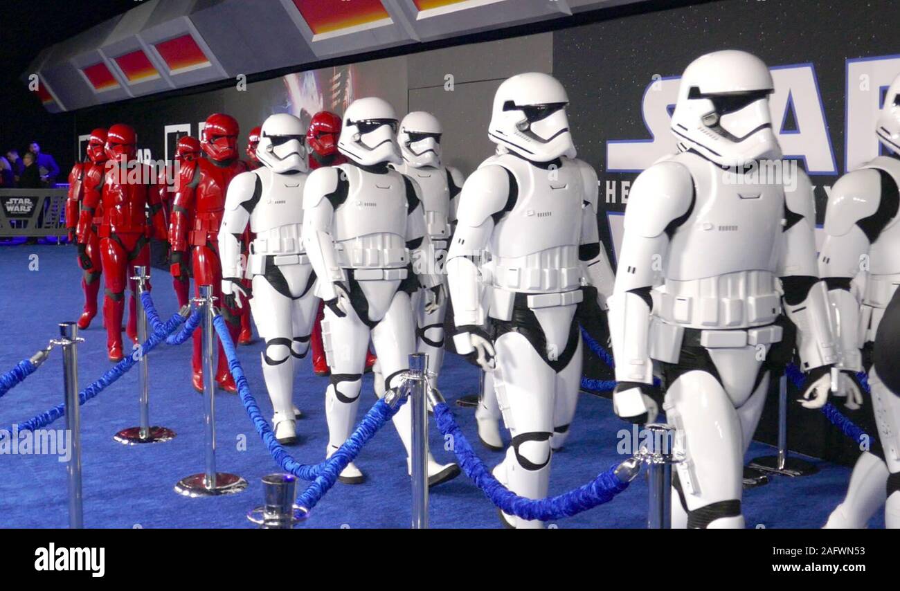 Hollywood, California, Stati Uniti d'America 16 dicembre 2019 una vista generale di atmosfera a Lucasfilm la prima mondiale di "Guerre Stellari: l'aumento di Skywalker' sul dicembre 16, 2019 a Hollywood, California, Stati Uniti d'America. Foto di Barry re/Alamy Live News Foto Stock