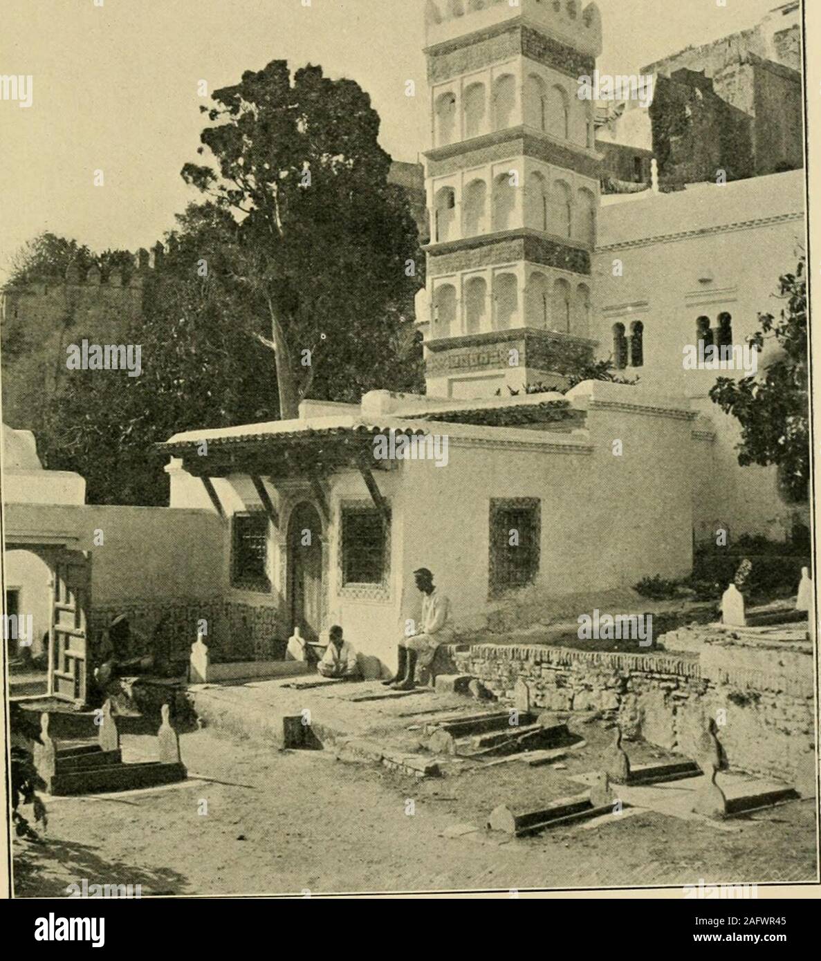 . La spada dell'Islam. theOmaiyads con la massima crudeltà. Il tosecure meglio la loro distruzione, il nuovo Khalif causato tobe inteso che un amnistia sarebbe concesso toall membri della dinastia dei diseredati che wereprepared a presentare; e come un ulteriore incentivo, itwas dato che la loro proprietà sarebbe restoredto essi dovrebbero dimostrarsi trattabile. Sedotto bythese promesse, non meno di novanta membri della famiglia theOmaiyad offerto il loro ossequio, dove-su, sotto il pretesto di tenendo la mano offriendship e buona volontà, Abdullah li ha invitati a abanquet. In mezzo alla fest Foto Stock