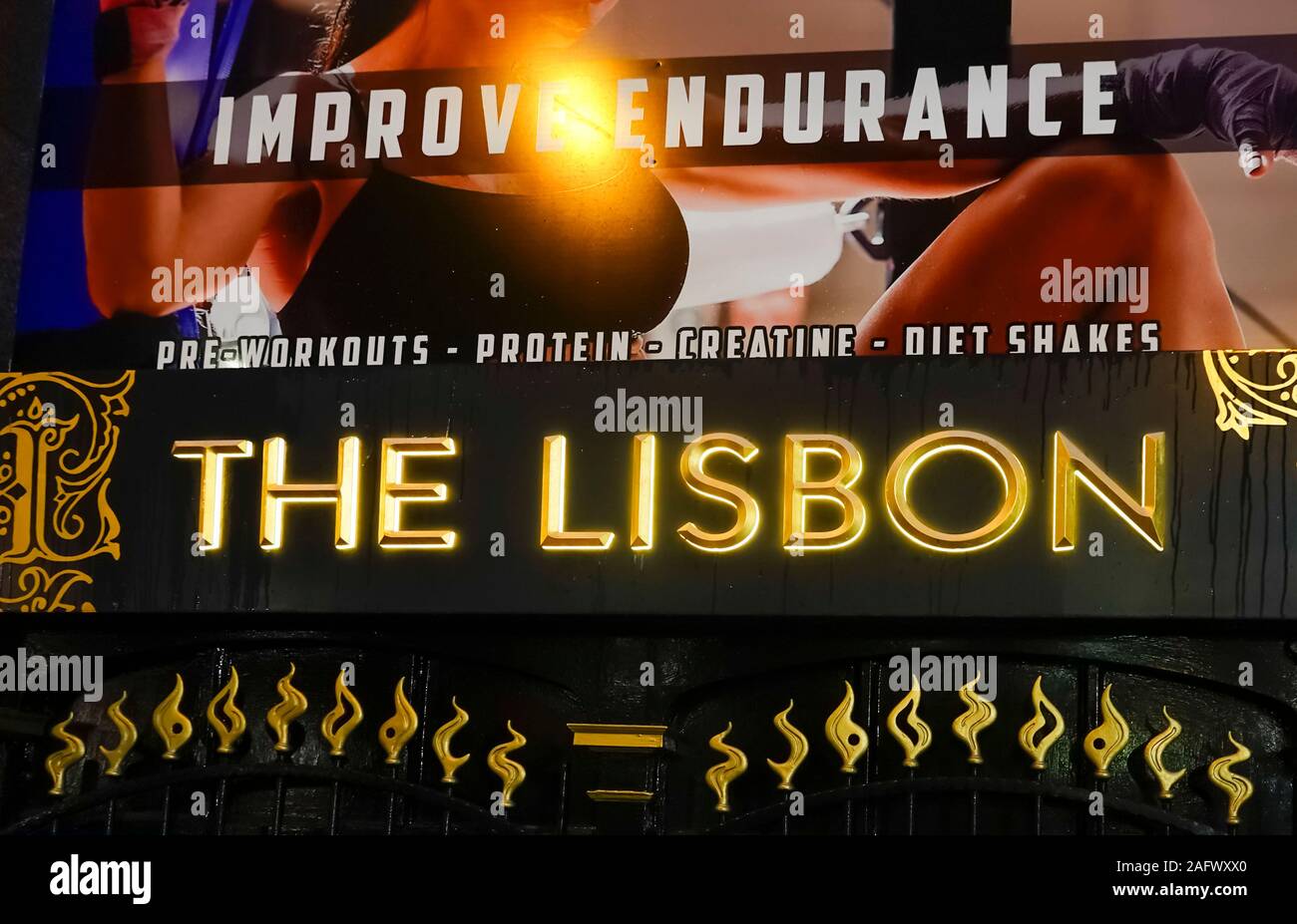 La strategia di Lisbona, di un bar gay e dance club in Liverpool Foto Stock