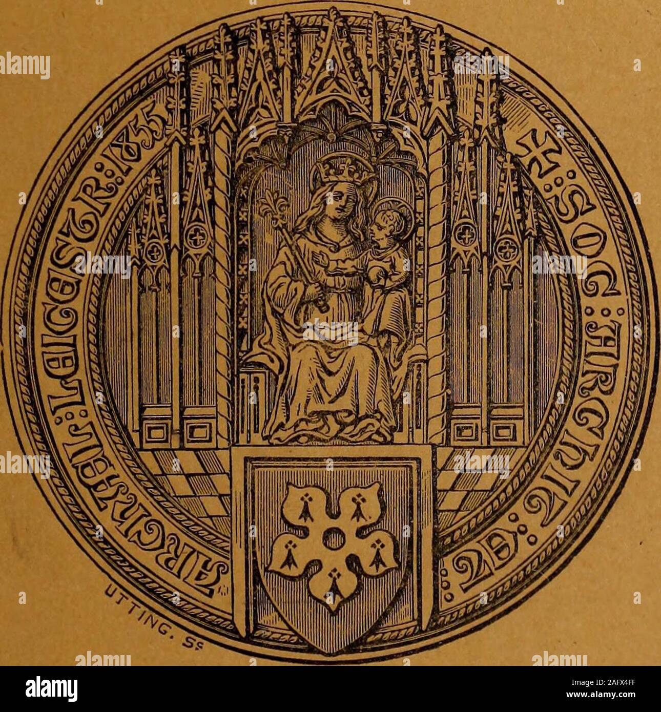 . Le transazioni del Leicestershire architettonico e archeologico. La società è stata sia redatto e portato fuori. Ogni colui che ho sentito speakof il libro lo caratterizza nello stesso modo. Dal Rev. H. T. Ellacombe, F.S.A., autore di campane di chiesa, S-c, &&GT;c.:- Il beau-ideale di ciò che un tale libro dovrebbe essere. Leicester: Samuel Clarke. Le transazioni del Leicestershire Arcljiteclttral attir %xtmbffcvl società. VOL. V. - parte II.. LEICESTER:SAMUEL CLARKE, 5, GATE GALLOWTREE.1880. Prezzo di tre scellini e Sixpence.Ho se inviate per errore ad essere restituito al Sig. Samuel Clarke,5, Gall Foto Stock