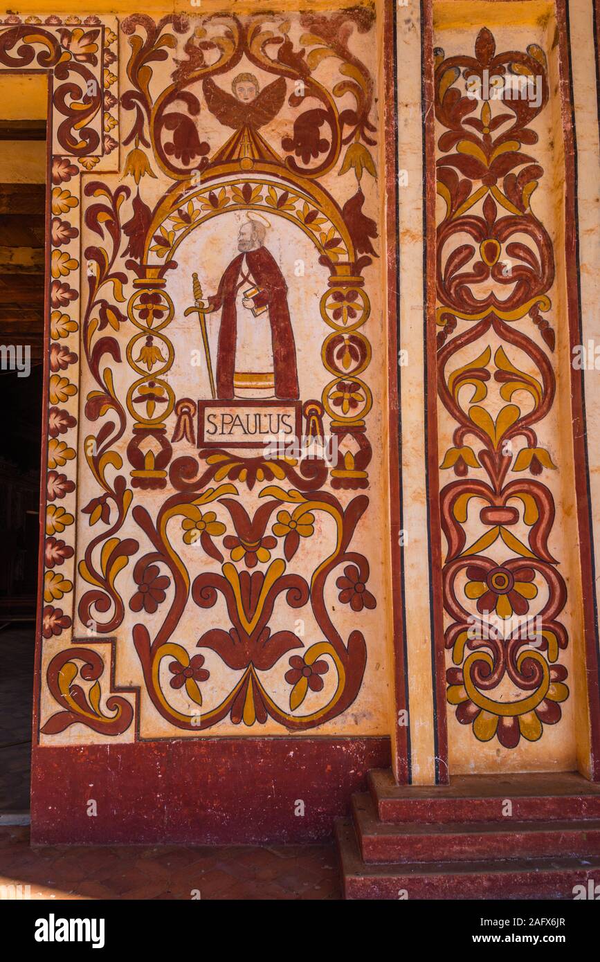 Ritratto di San Paulo, San Miguel de Velasco, circuito Missionario dei Gesuiti, Patrimonio Mondiale dell'UNESCO, Lowlands Orientali, Bolivia, America Latina Foto Stock