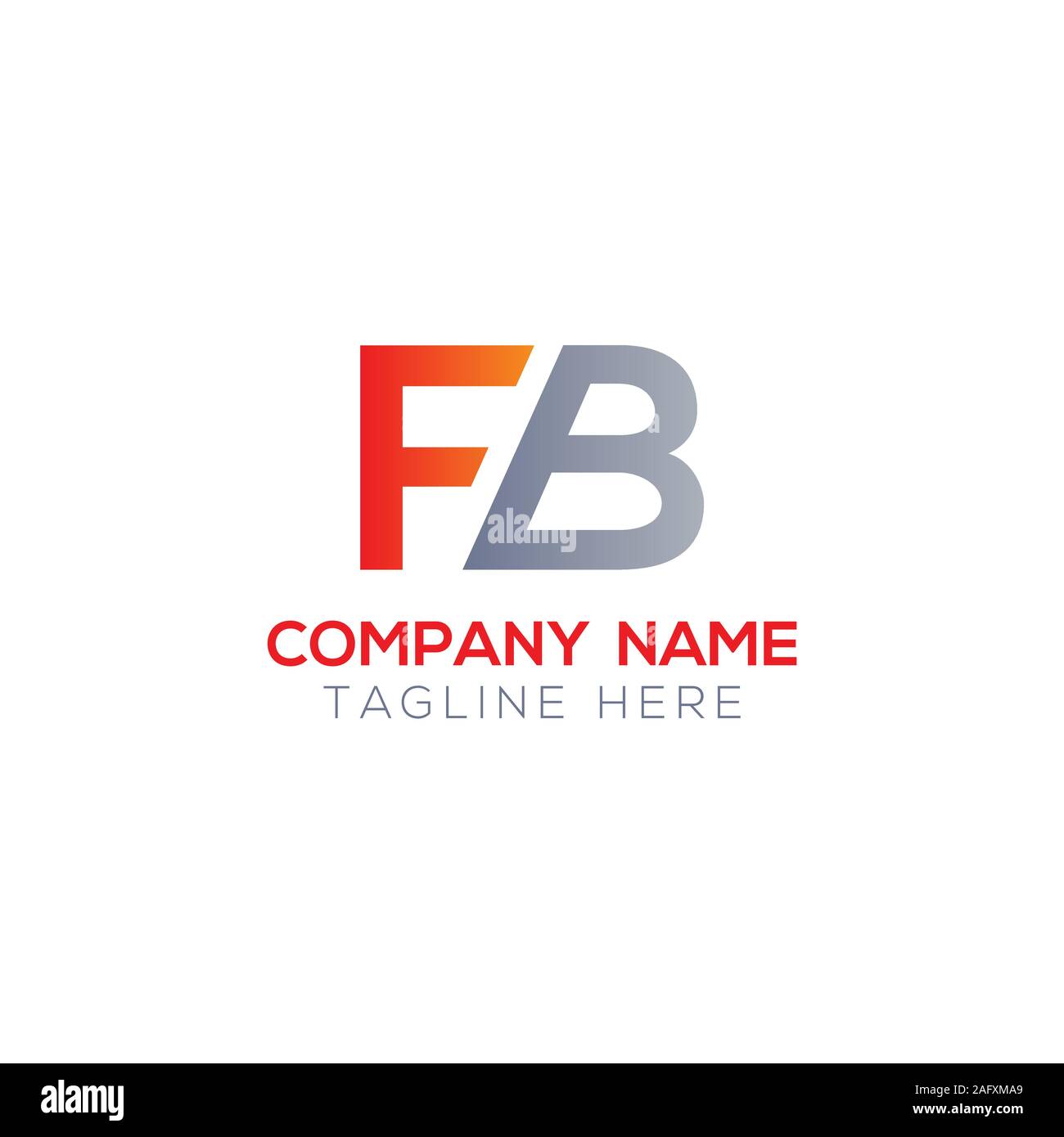 FB iniziale lettera collegata Logo. Lettera di Creative FB moderno Logo aziendali template vettoriale. FB Design del Logo Illustrazione Vettoriale