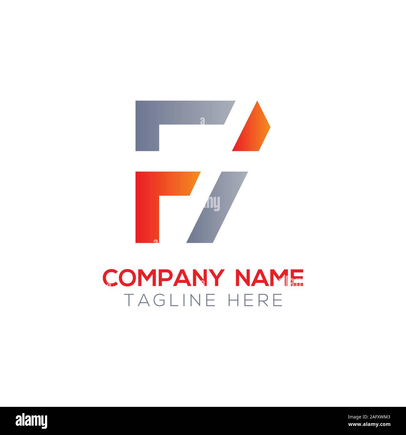 FI iniziale lettera collegata Logo. Lettera di Creative FI moderno Logo aziendali template vettoriale. FI Logo Design Illustrazione Vettoriale