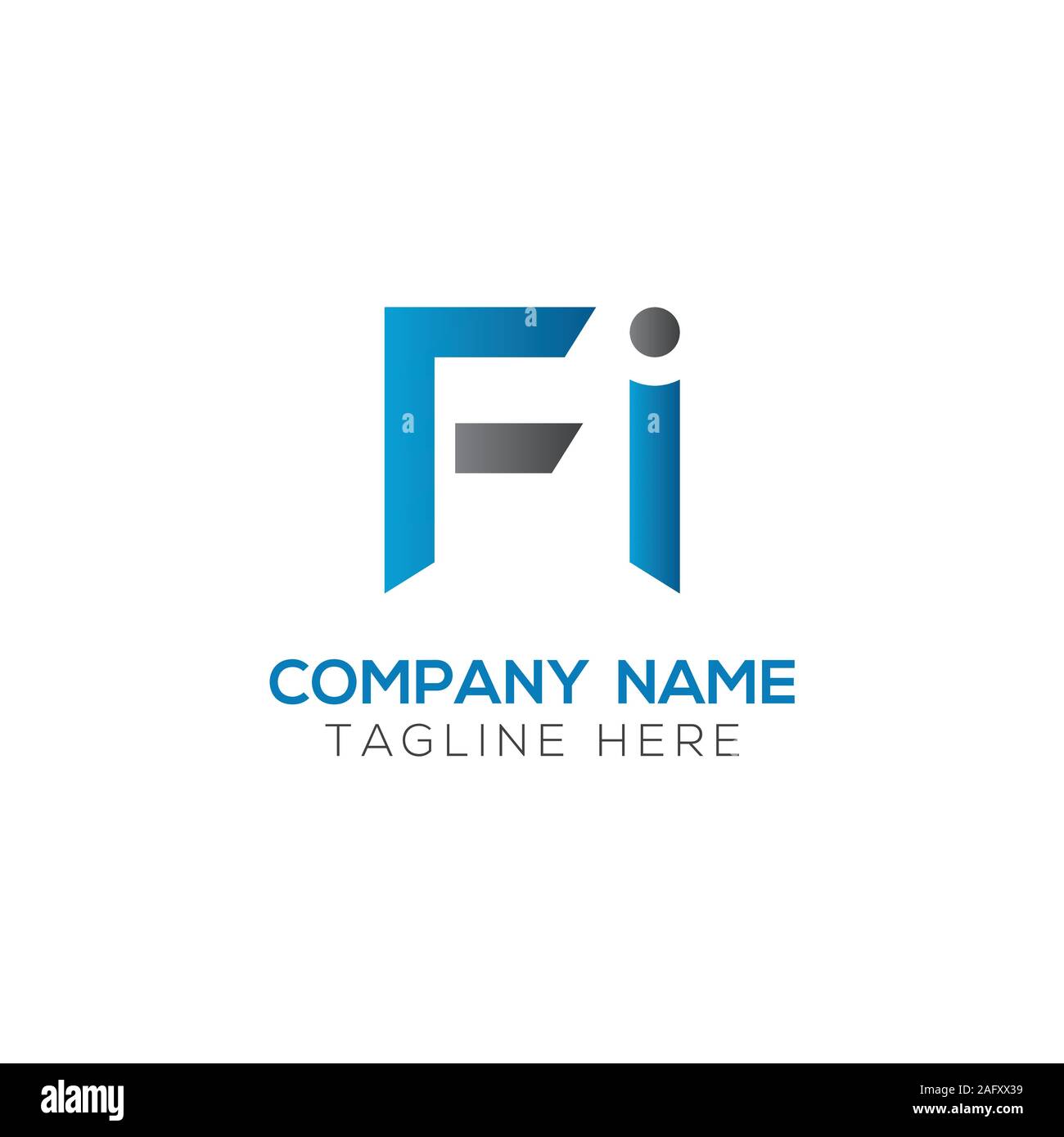 FI iniziale lettera collegata Logo. Lettera di Creative FI moderno Logo aziendali template vettoriale. FI Logo Design Illustrazione Vettoriale