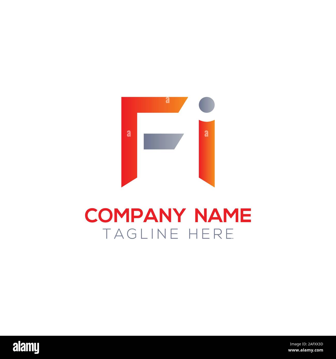 FI iniziale lettera collegata Logo. Lettera di Creative FI moderno Logo aziendali template vettoriale. FI Logo Design Illustrazione Vettoriale