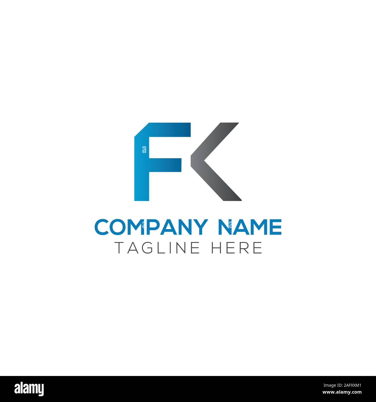 FK iniziale lettera collegata Logo. Lettera di Creative FK moderno Logo aziendali template vettoriale. FK Logo Design Illustrazione Vettoriale