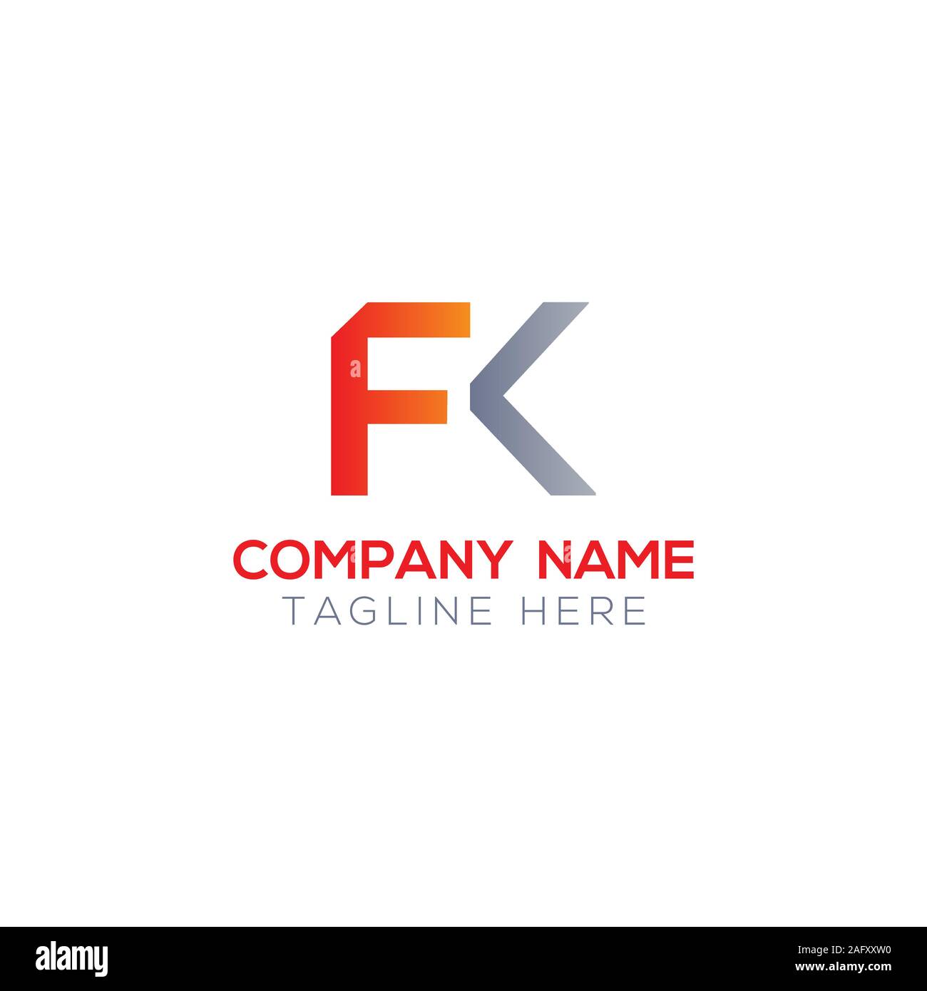FK iniziale lettera collegata Logo. Lettera di Creative FK moderno Logo aziendali template vettoriale. FK Logo Design Illustrazione Vettoriale