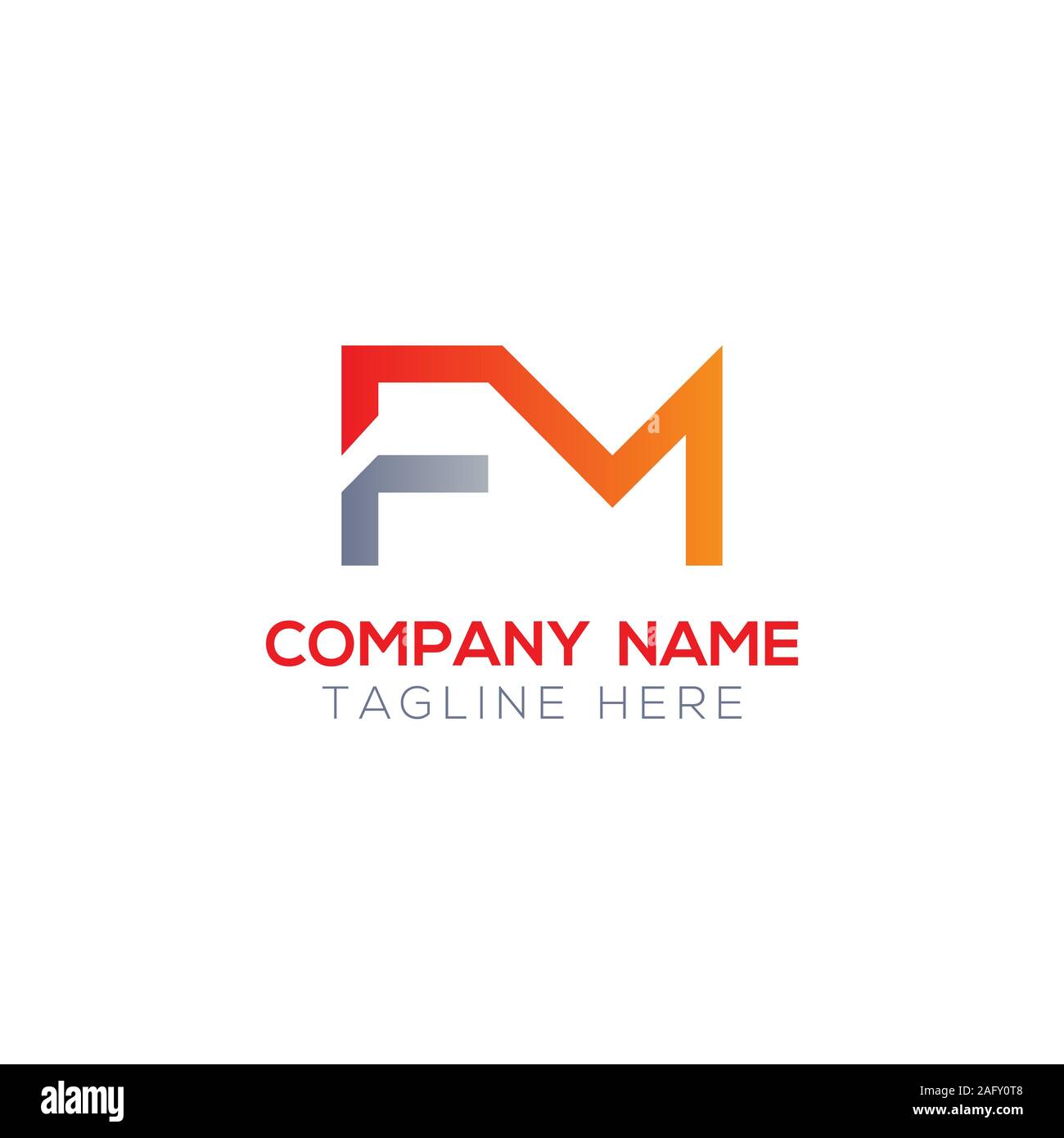 Iniziale lettera FM collegato Logo. Creative lettera FM moderno Logo aziendali template vettoriale. FM Logo Design Illustrazione Vettoriale