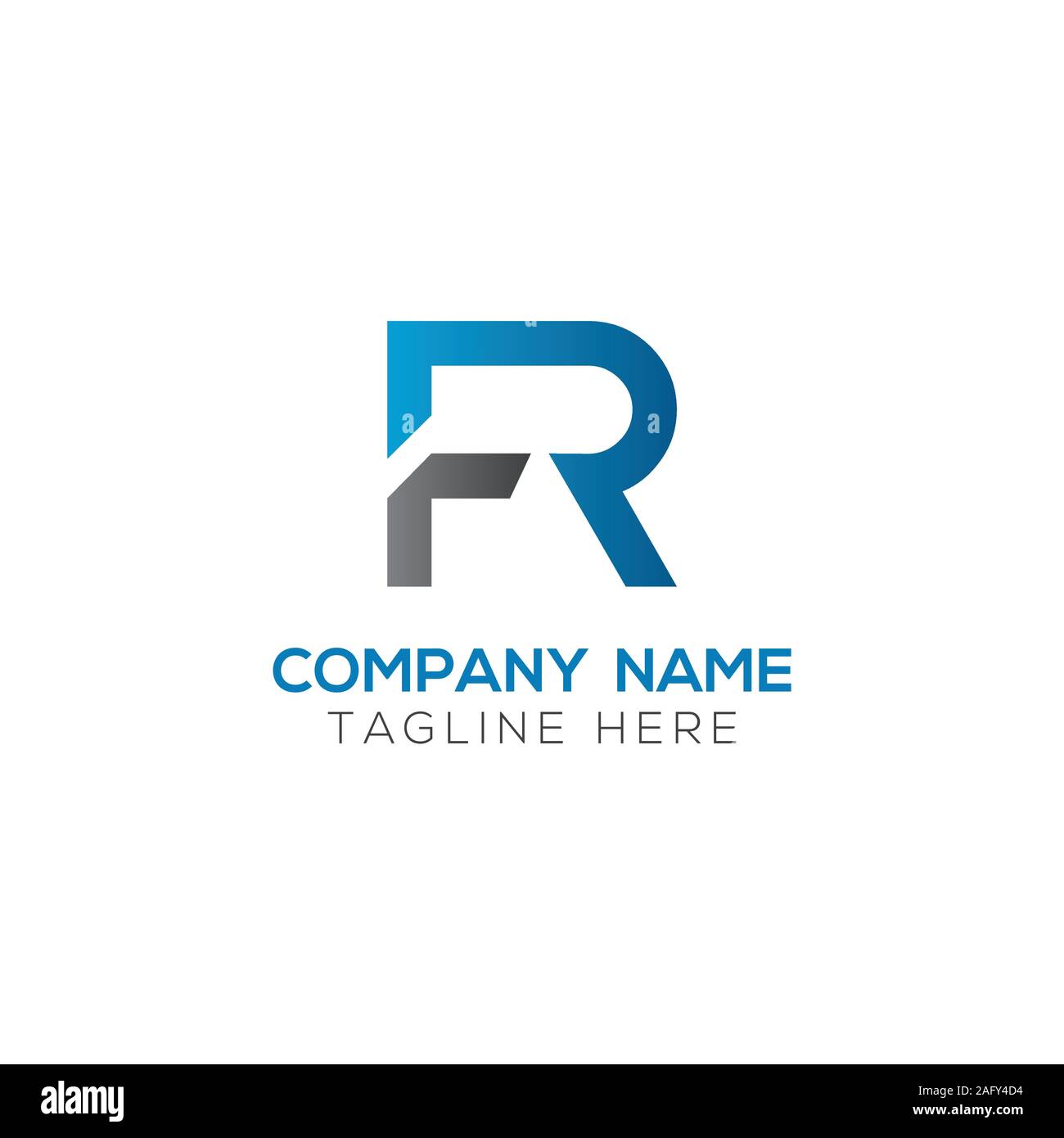 FR iniziale lettera collegata Logo. Lettera di Creative FR moderno Logo aziendali template vettoriale. FR Logo Design Illustrazione Vettoriale