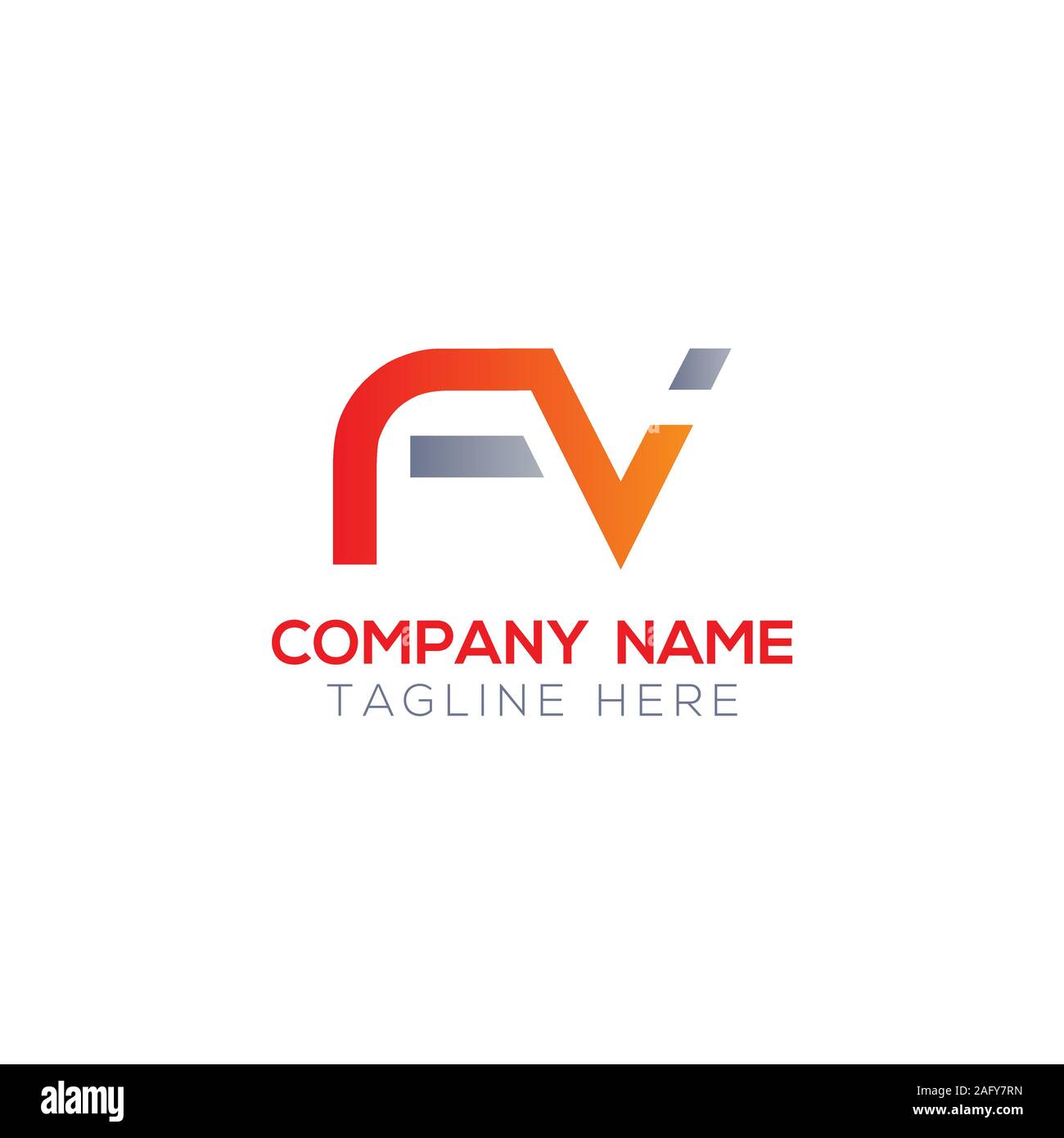 FV iniziale lettera collegata Logo. Lettera di Creative FV moderno Logo aziendali template vettoriale. FV Logo Design Illustrazione Vettoriale