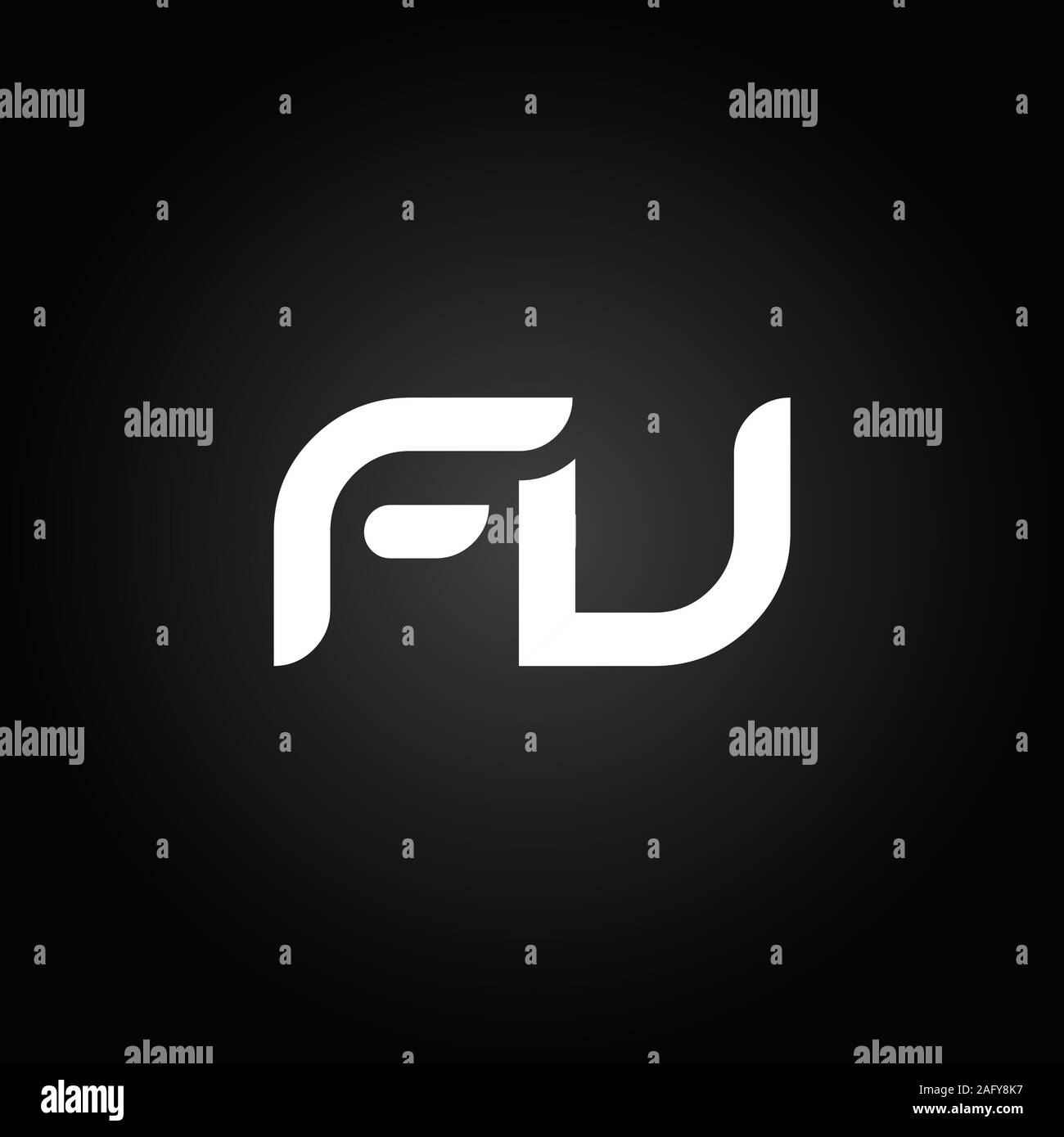 FV iniziale lettera collegata Logo. Lettera di Creative FV moderno Logo aziendali template vettoriale. FV Logo Design Illustrazione Vettoriale