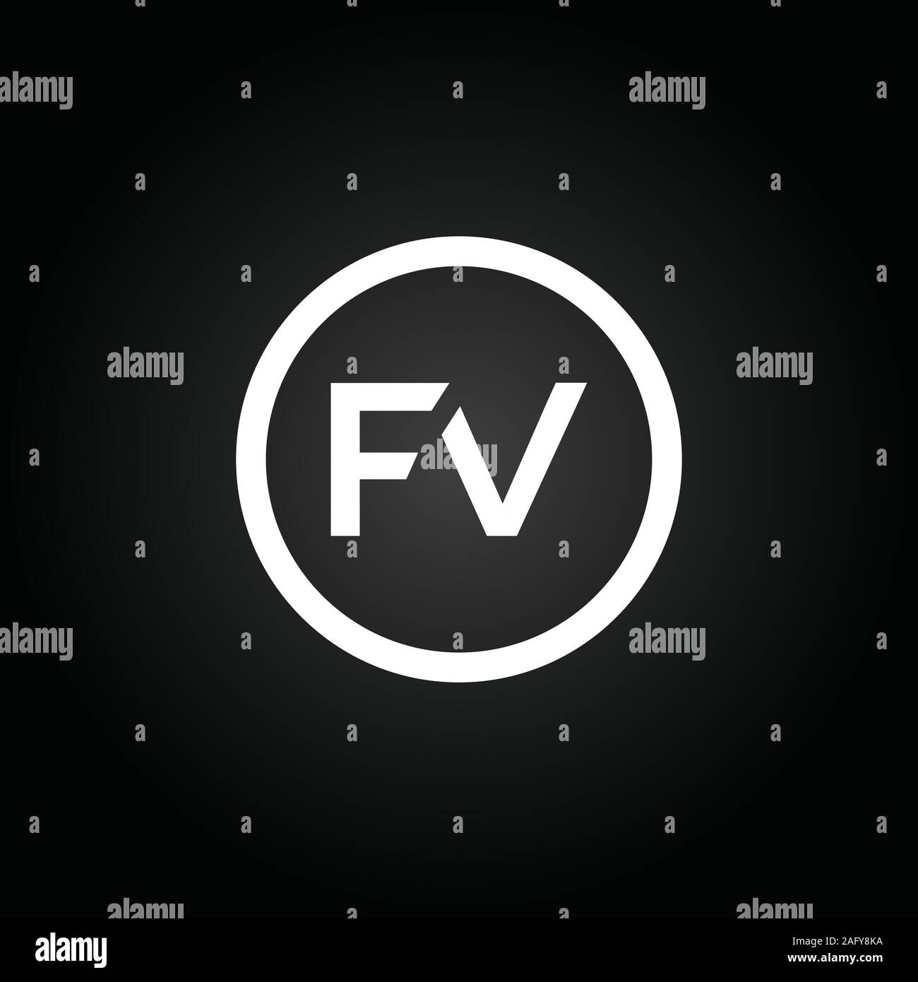 FV iniziale lettera collegata Logo. Lettera di Creative FV moderno Logo aziendali template vettoriale. FV Logo Design Illustrazione Vettoriale