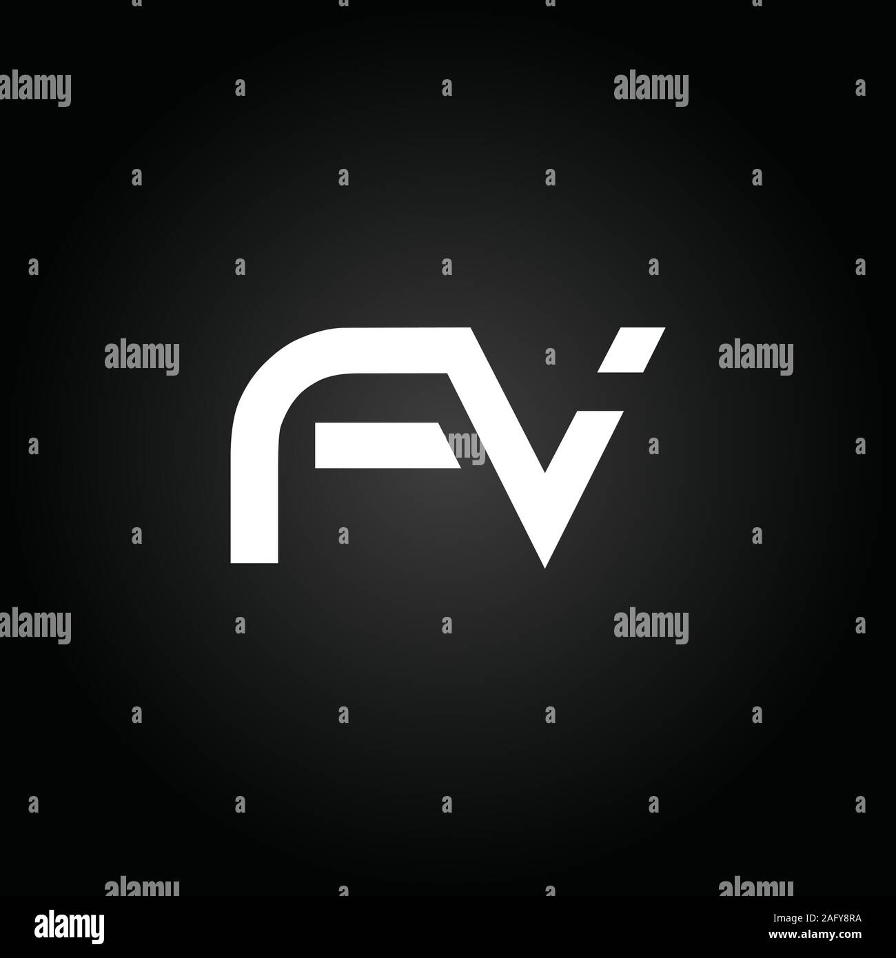 FV iniziale lettera collegata Logo. Lettera di Creative FV moderno Logo aziendali template vettoriale. FV Logo Design Illustrazione Vettoriale