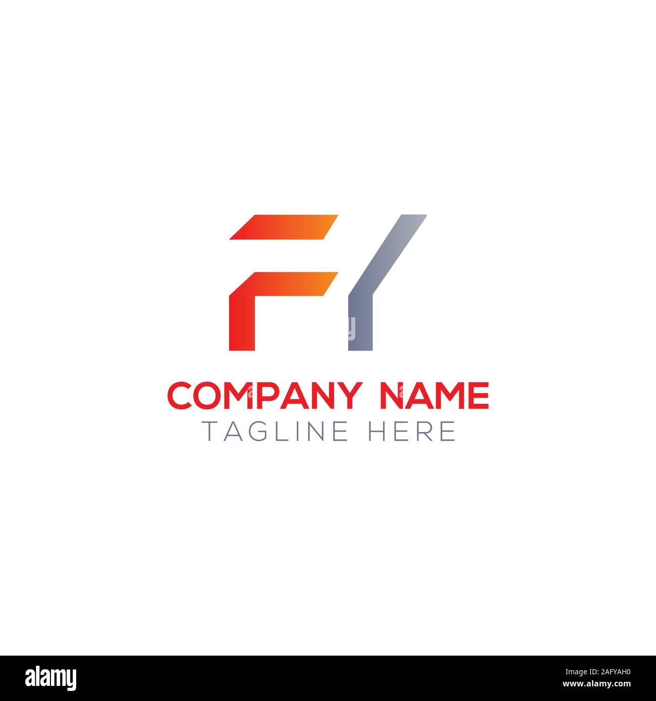 Primo anno fiscale lettera collegata Logo. Lettera di Creative FY moderno Logo aziendali template vettoriale. FY Logo Design Illustrazione Vettoriale