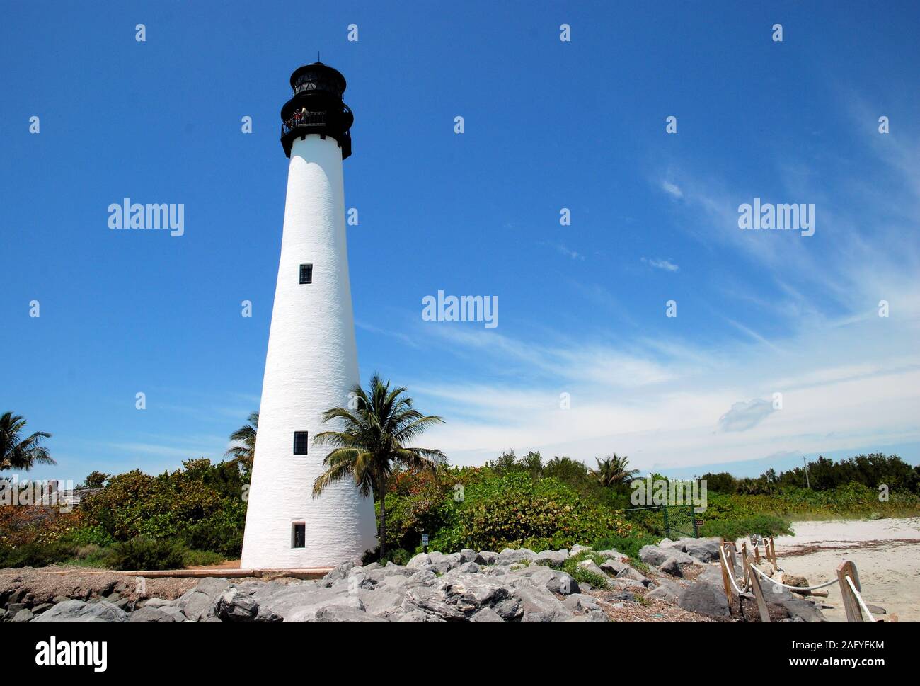 Bill Baggs Cape Florida Lighthouse Foto Stock