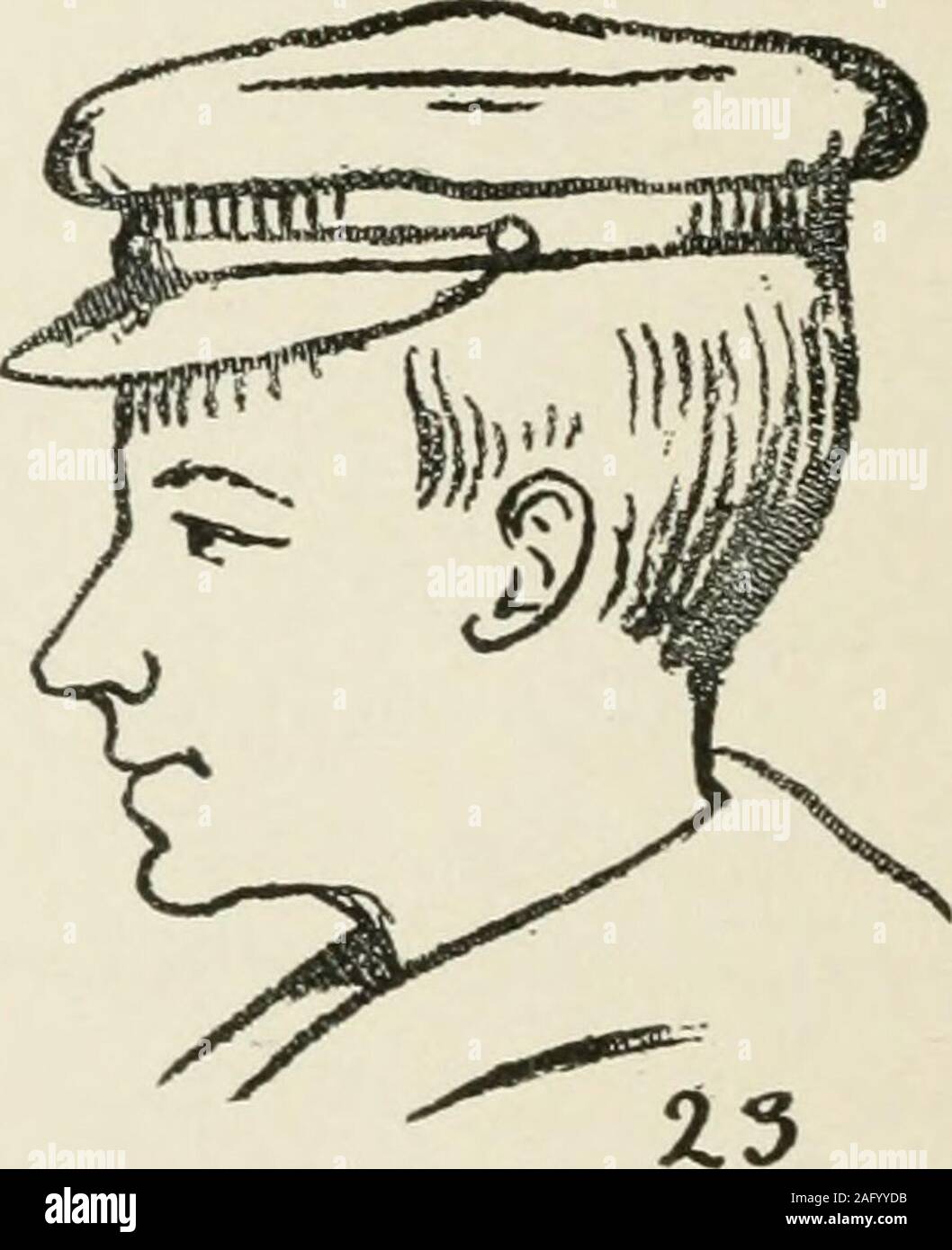 Augsburg il disegno del libro, 2. Un cappello o berretto posto sulla testa  di un allievo è non solo eccellente ma molto interessante modello.  Collocare un tappo simile a Fig. 22